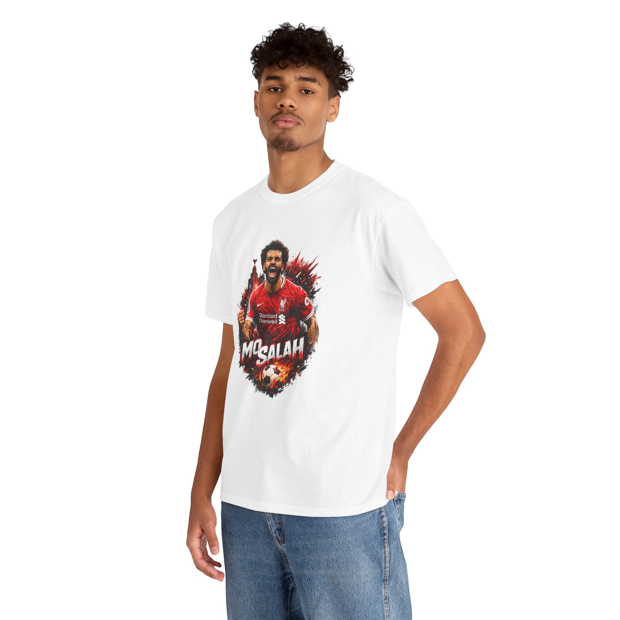 Mohamed Salah Soccer T‑Shirt – Liverpool Fan Tee with 'Mo Salah' Graphic