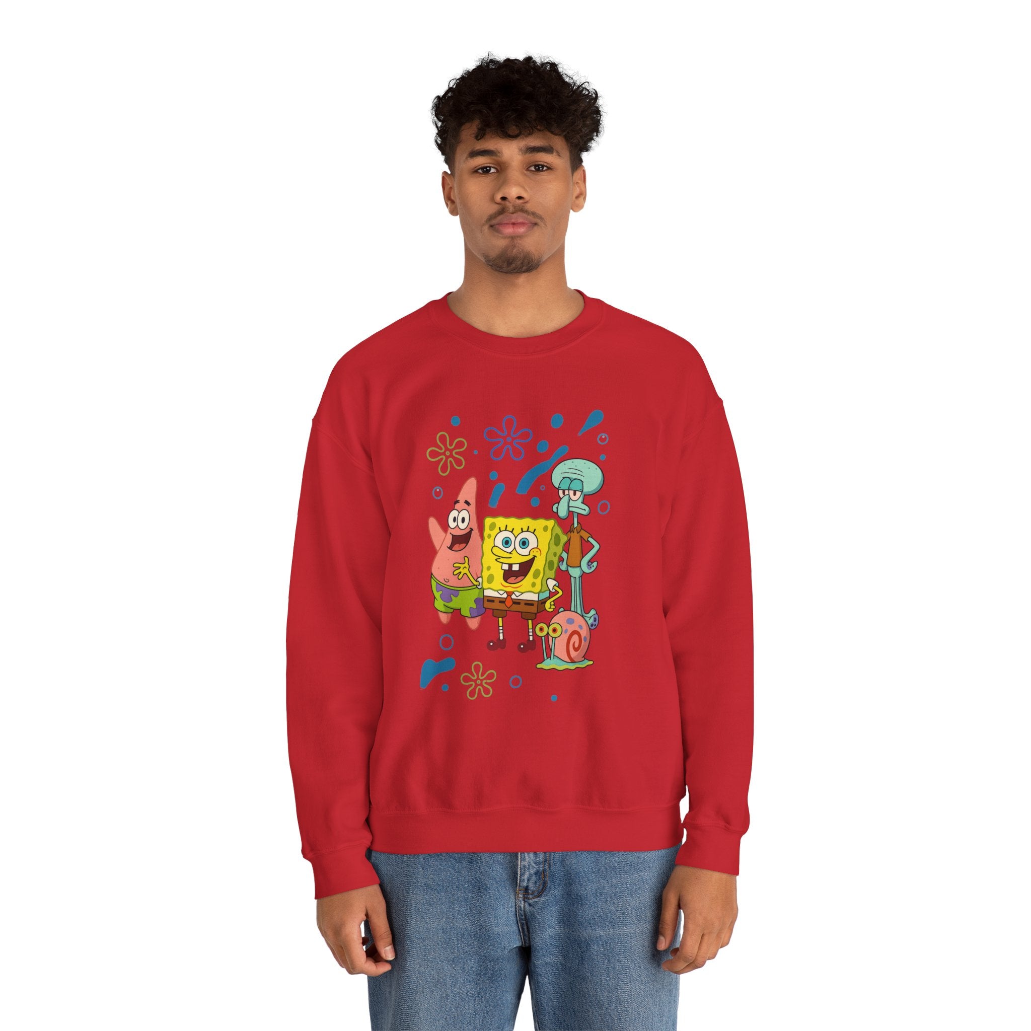 SpongeBob Crewneck Sweatshirt – Bikini Bottom Friends Graphic
