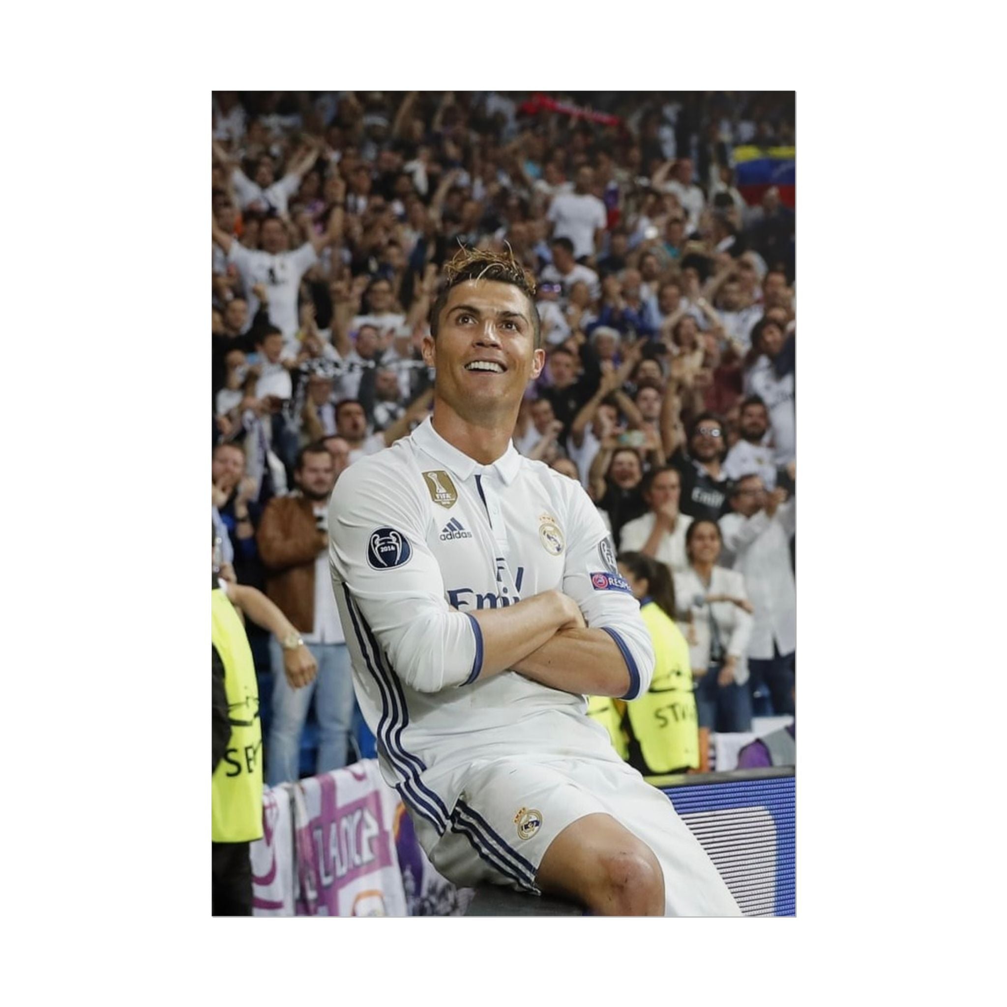 Cristiano Ronaldo Celebratory Rolled Poster — Real Madrid Football Wall Art