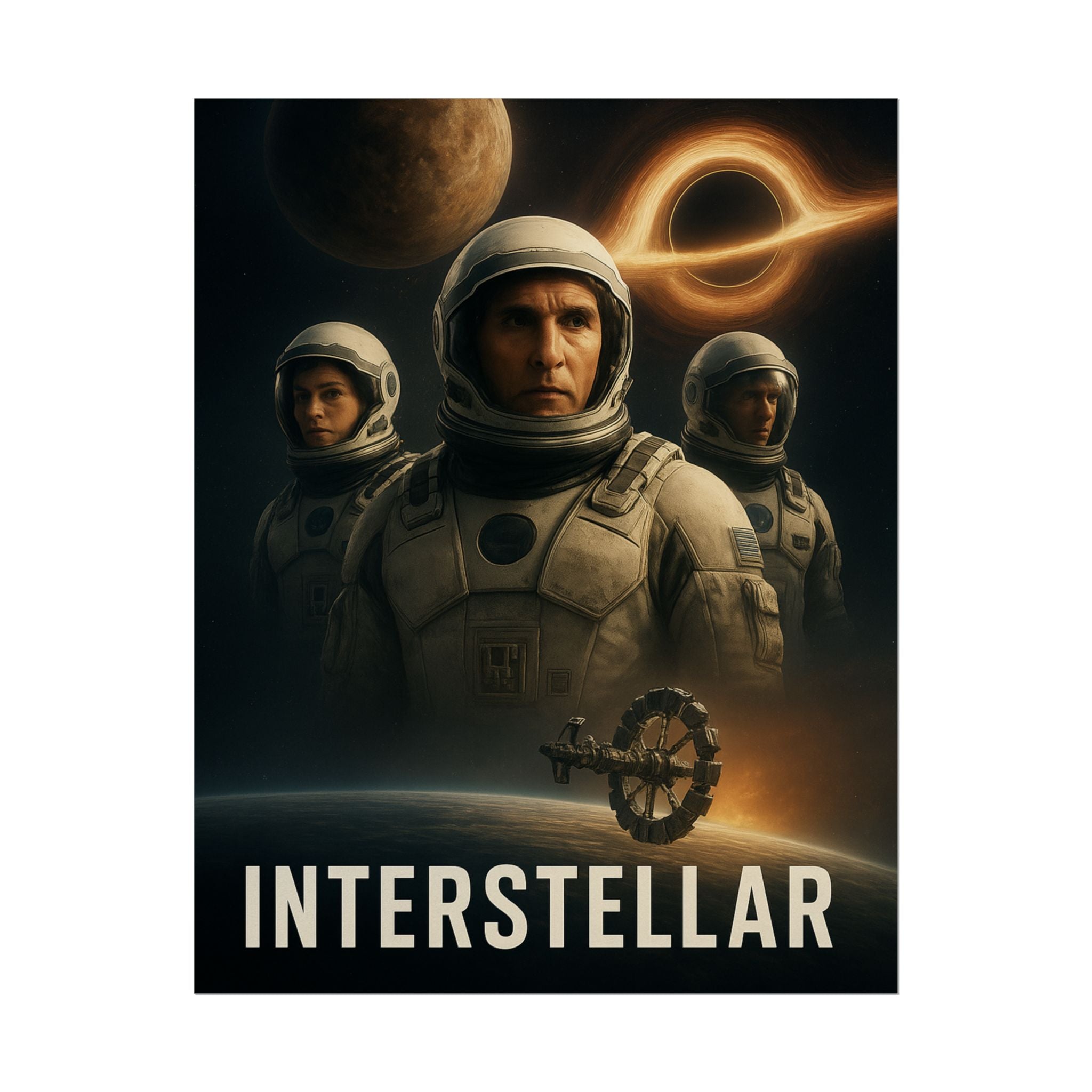 Interstellar Movie Poster — Rolled Sci‑Fi Poster