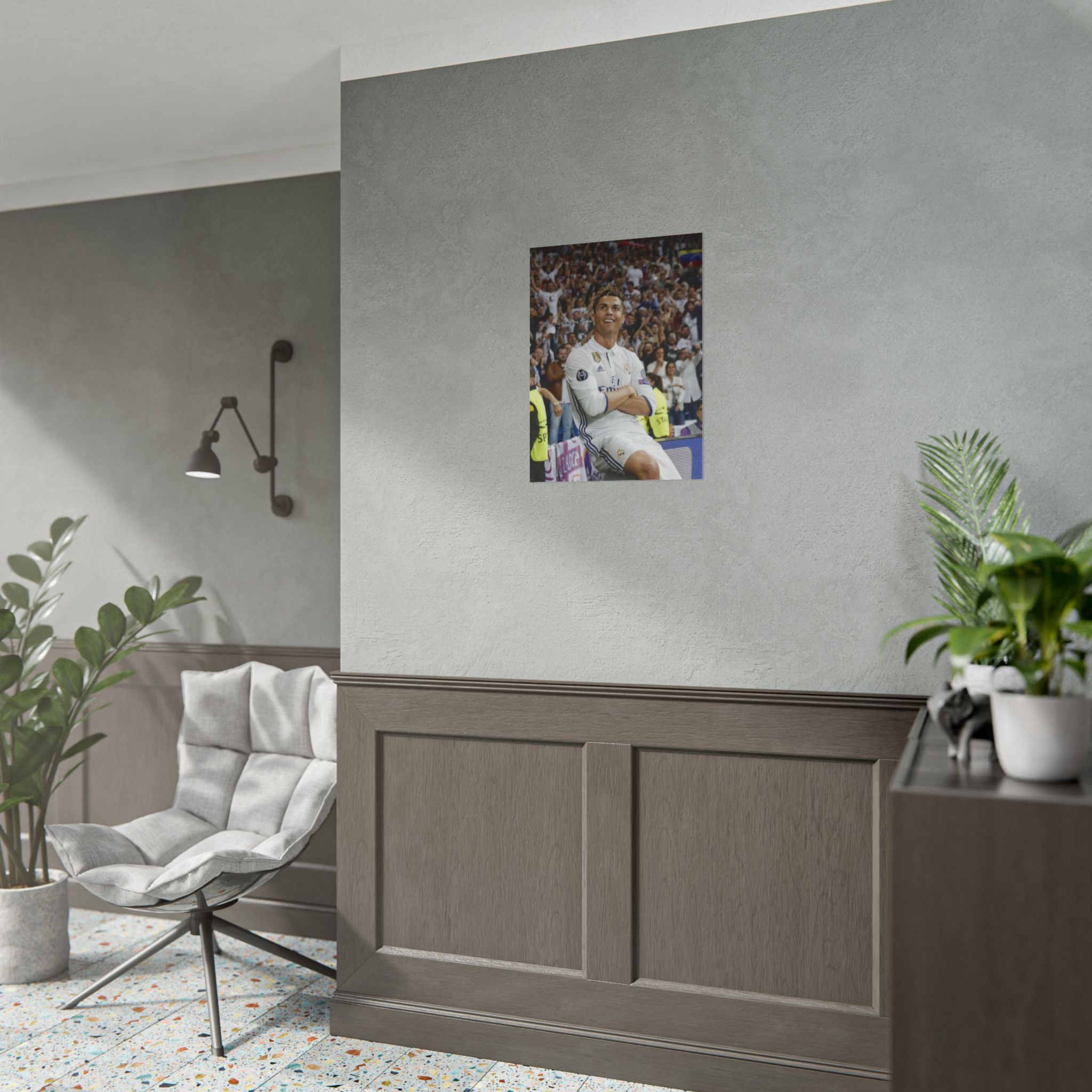 Cristiano Ronaldo Celebratory Rolled Poster — Real Madrid Football Wall Art