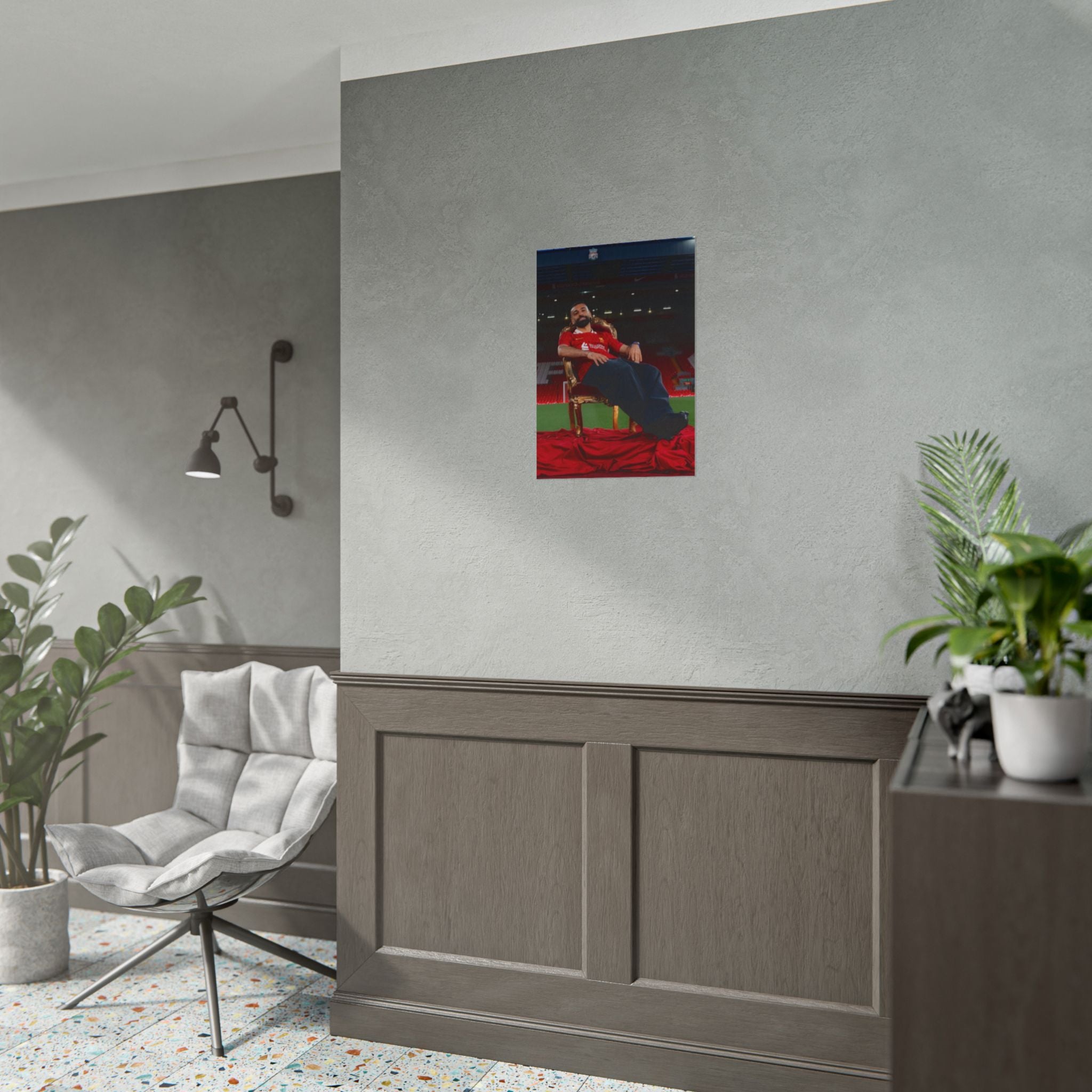 Mo Salah Poster — Liverpool Legend Throne Rolled Poster