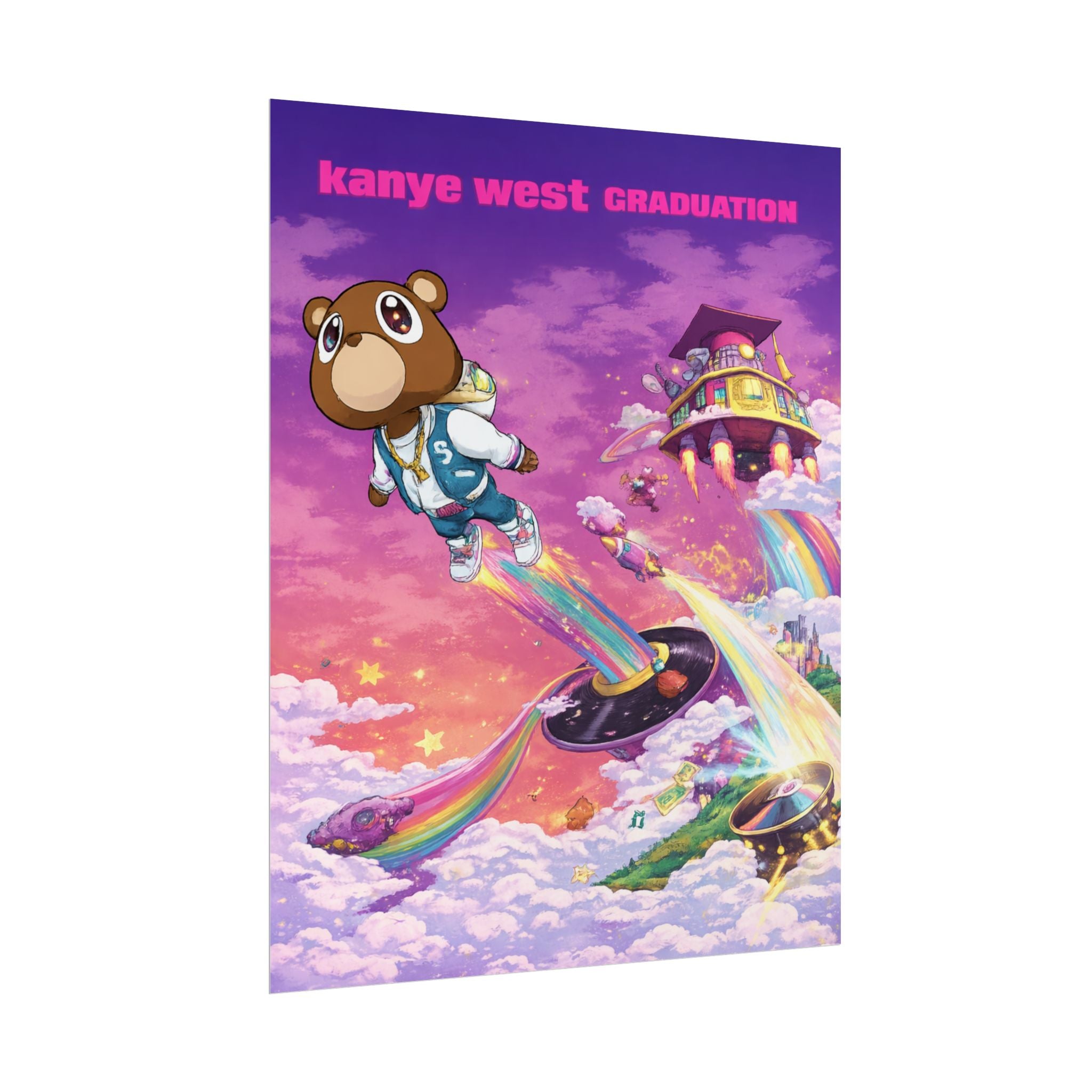 Kanye Graduation Album Art Poster - Colorful Kanye Graduation Print