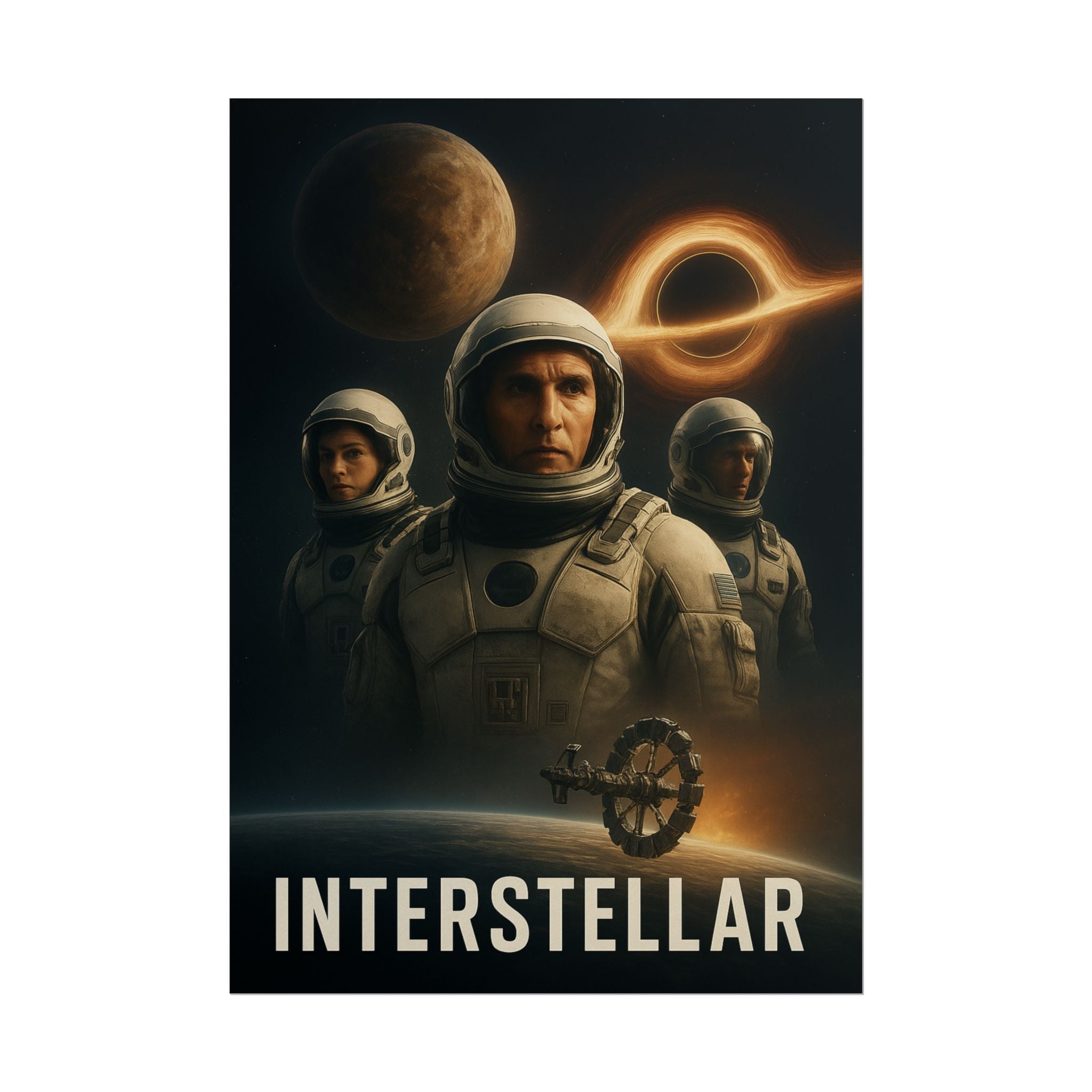 Interstellar Movie Poster — Rolled Sci‑Fi Poster