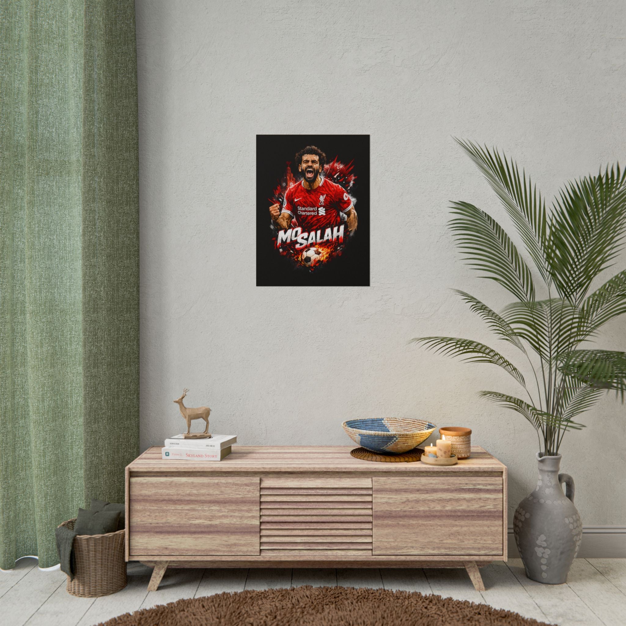 Mohamed Salah Football Poster — Rolled Soccer Wall Art