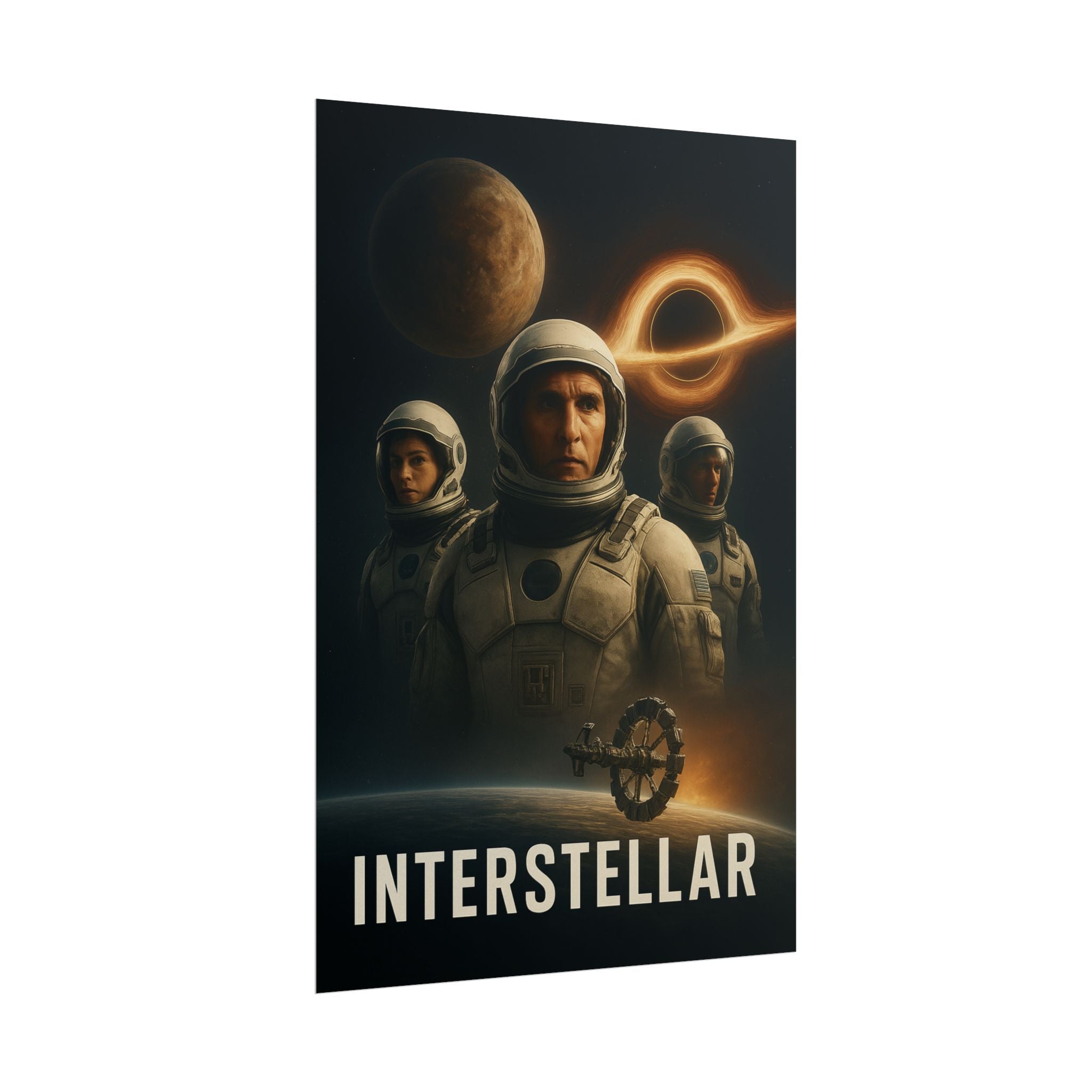 Interstellar Movie Poster — Rolled Sci‑Fi Poster