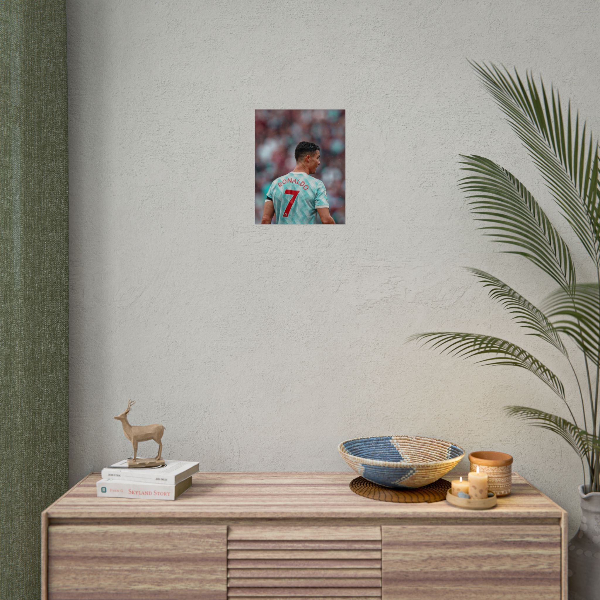Cristiano Ronaldo Soccer Star Jersey Poster - Number 7 Back View Rolled Print