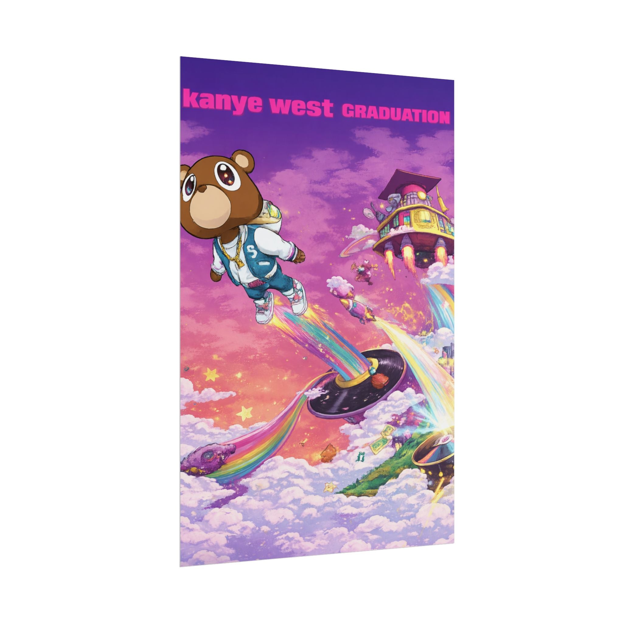 Kanye Graduation Album Art Poster - Colorful Kanye Graduation Print