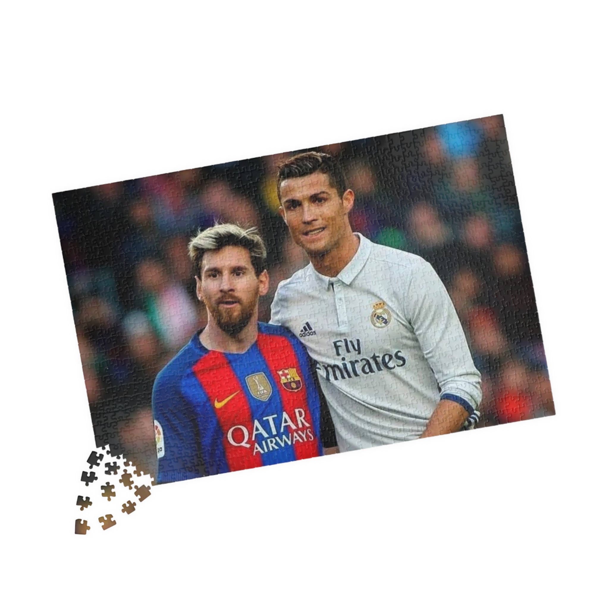 Lionel Messi & Ronaldo Soccer Legends Photo Puzzle — 520/1014-Piece Football Jigsaw