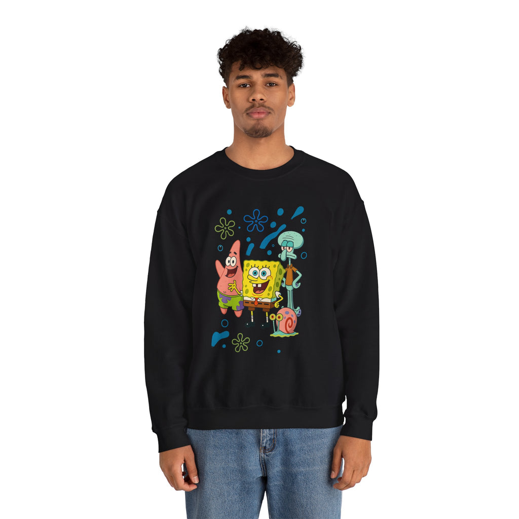 SpongeBob Crewneck Sweatshirt – Bikini Bottom Friends Graphic
