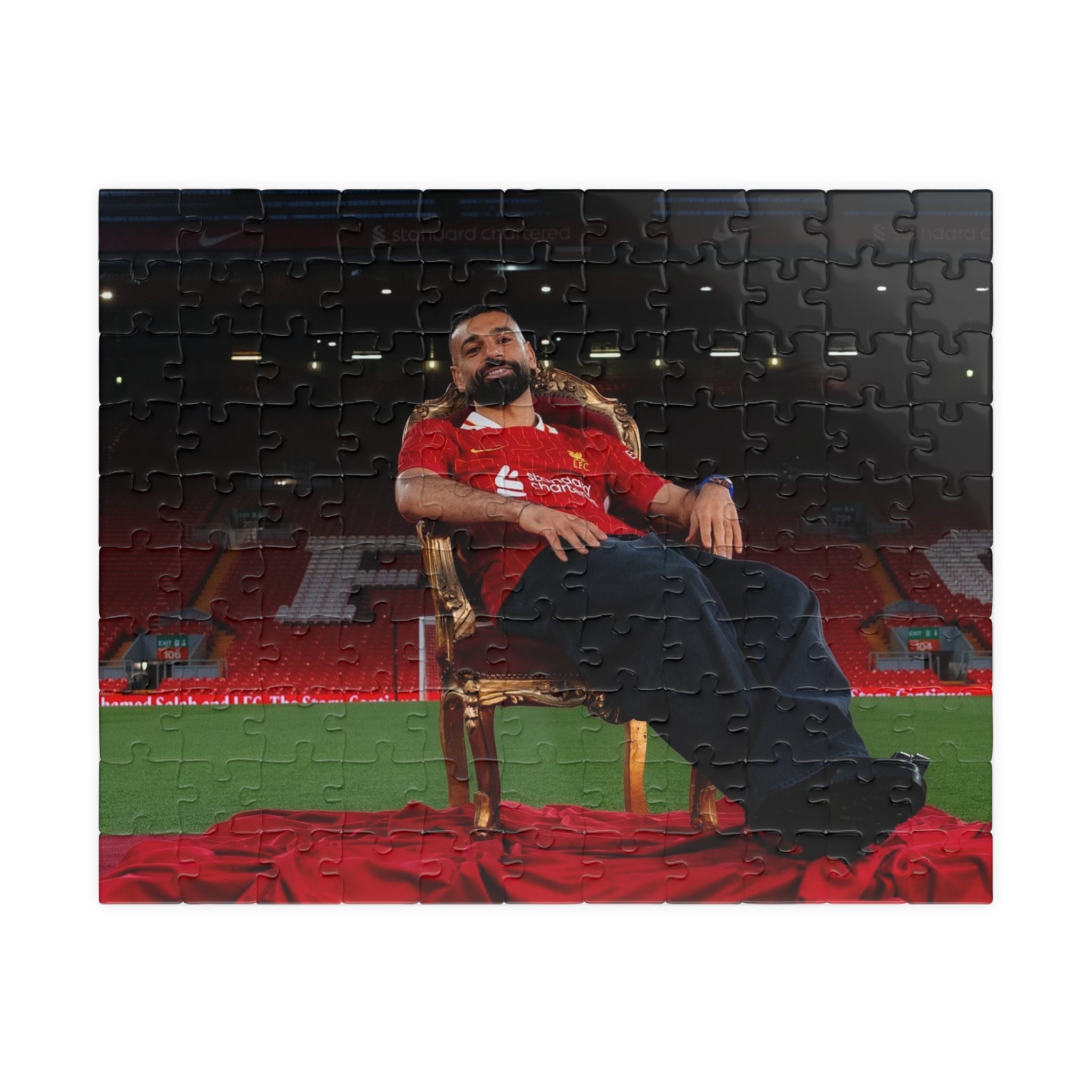 Mo Salah - Egyptian King Stadium Portrait Jigsaw Puzzle – 252/520/1014-Piece Sports Photo Puzzle
