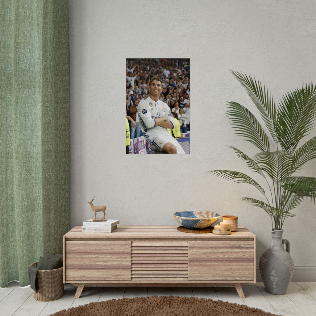 Cristiano Ronaldo Celebratory Rolled Poster — Real Madrid Football Wall Art