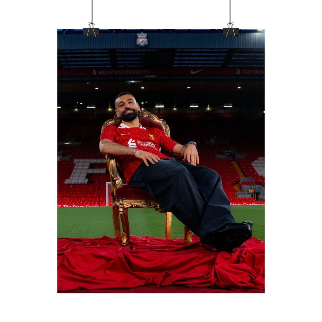Mo Salah Poster — Liverpool Legend Throne Rolled Poster