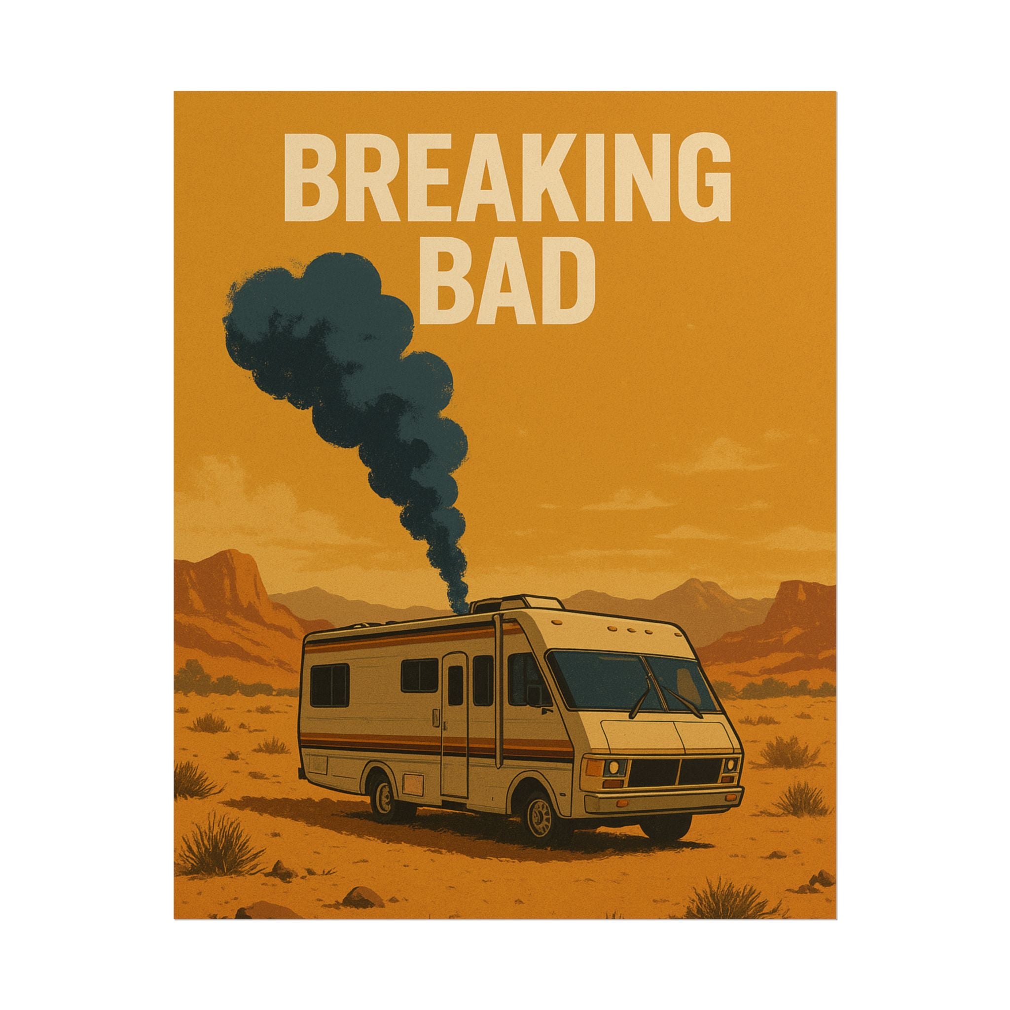 Breaking Bad RV Poster — Desert Camper Art Print (Rolled Poster)