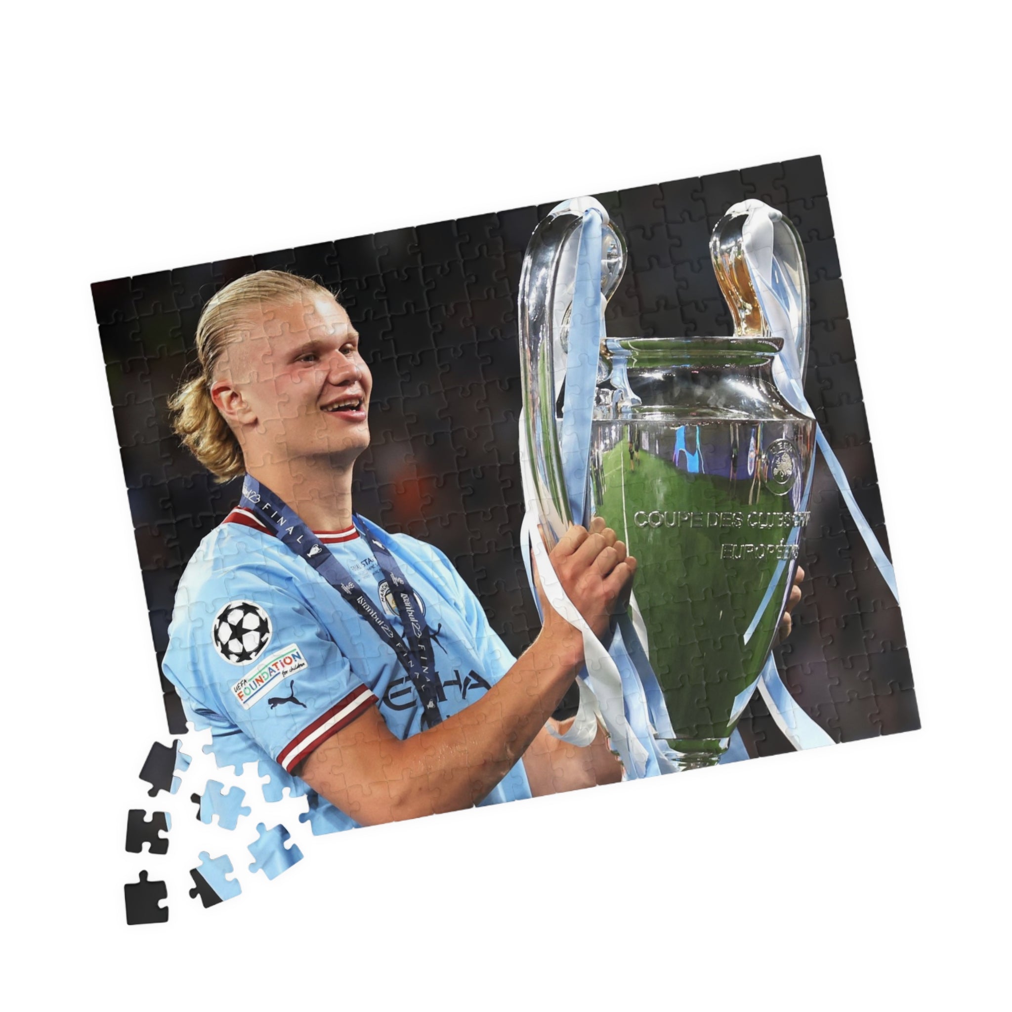 Erling Haaland Champion Trophy Soccer Puzzle — 252/520/1014‑Piece Football Jigsaw
