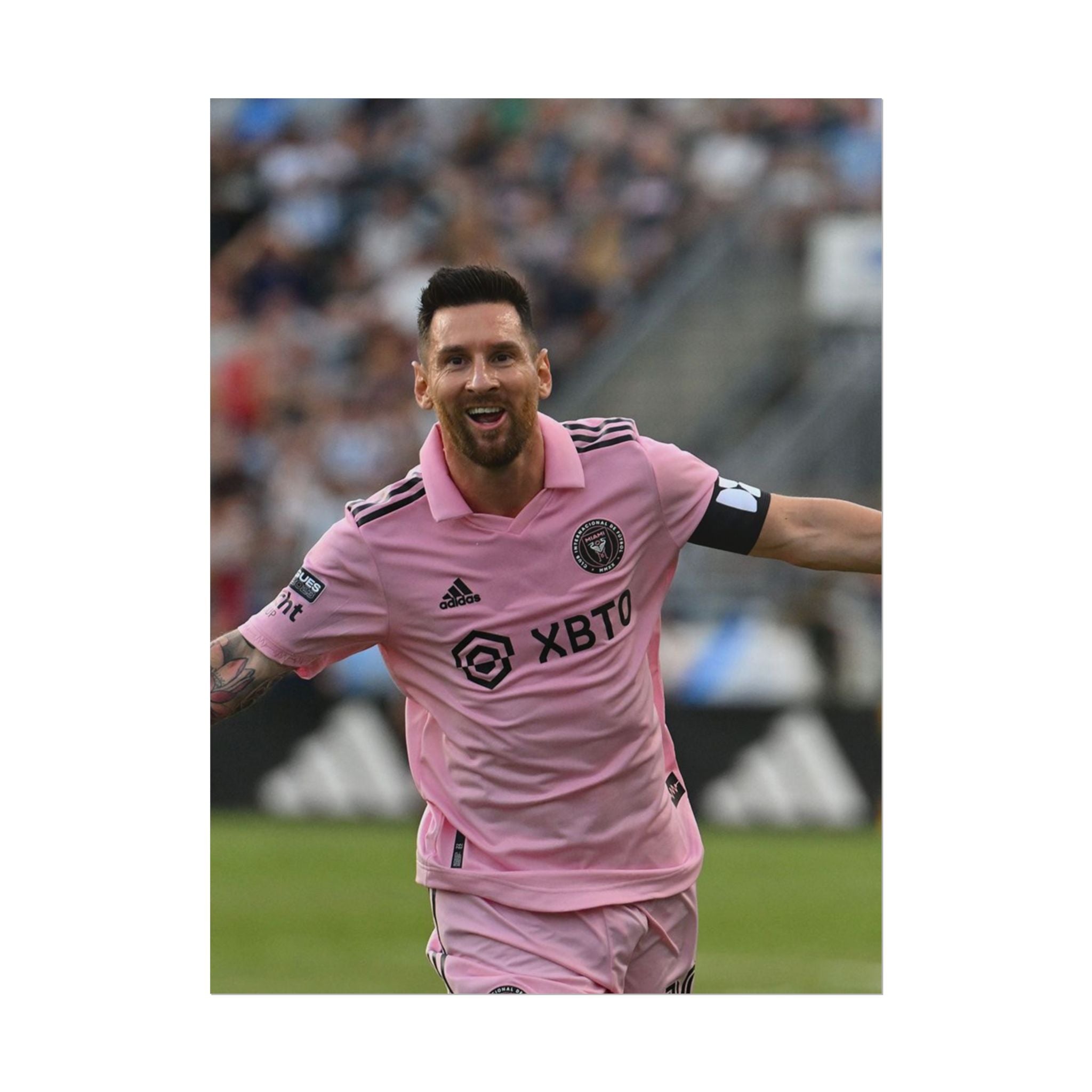 Lionel Messi Inter Miami Soccer Star Action Poster — Rolled Sports Poster