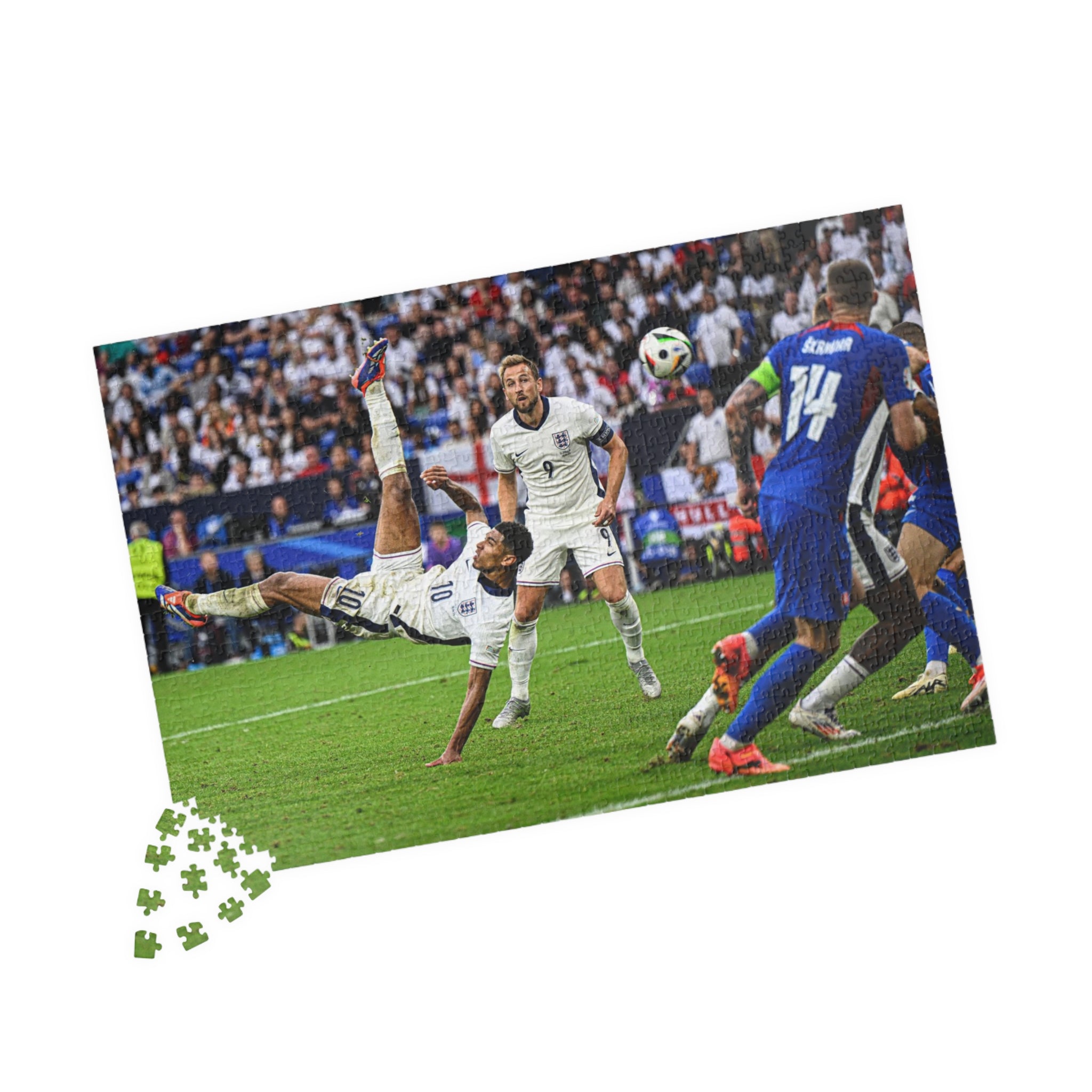 Jude Bellingham Bicycle Kick Photo Puzzle — Stadium Action Jigsaw (110/252/520/1014 Piece)
