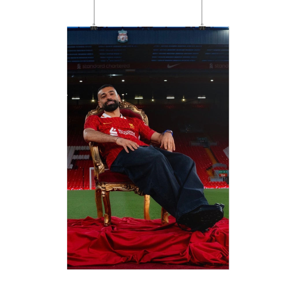 Mo Salah Poster — Liverpool Legend Throne Rolled Poster