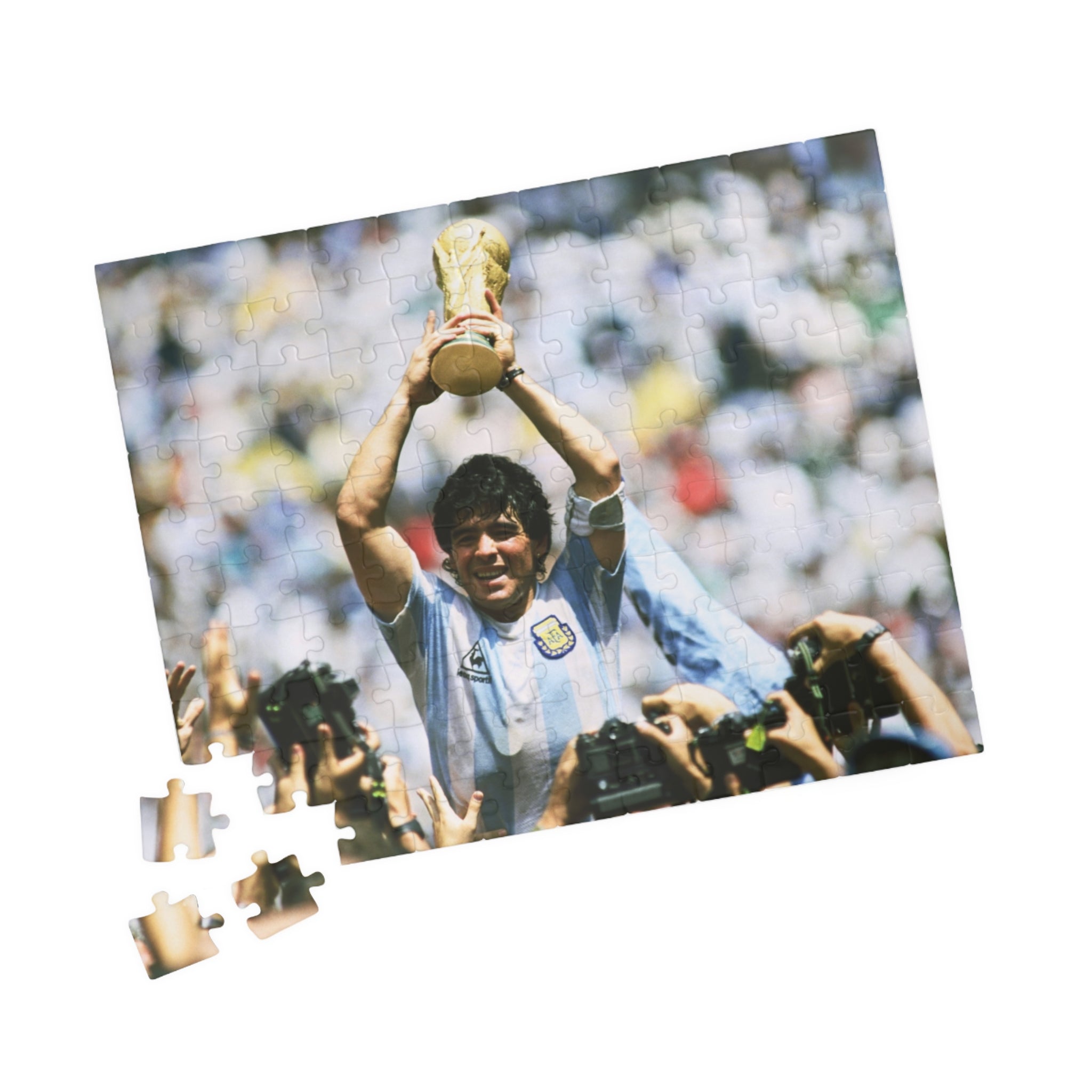 Diego Maradona World Cup Victory Photo Puzzle – Soccer Champion Trophy Jigsaw