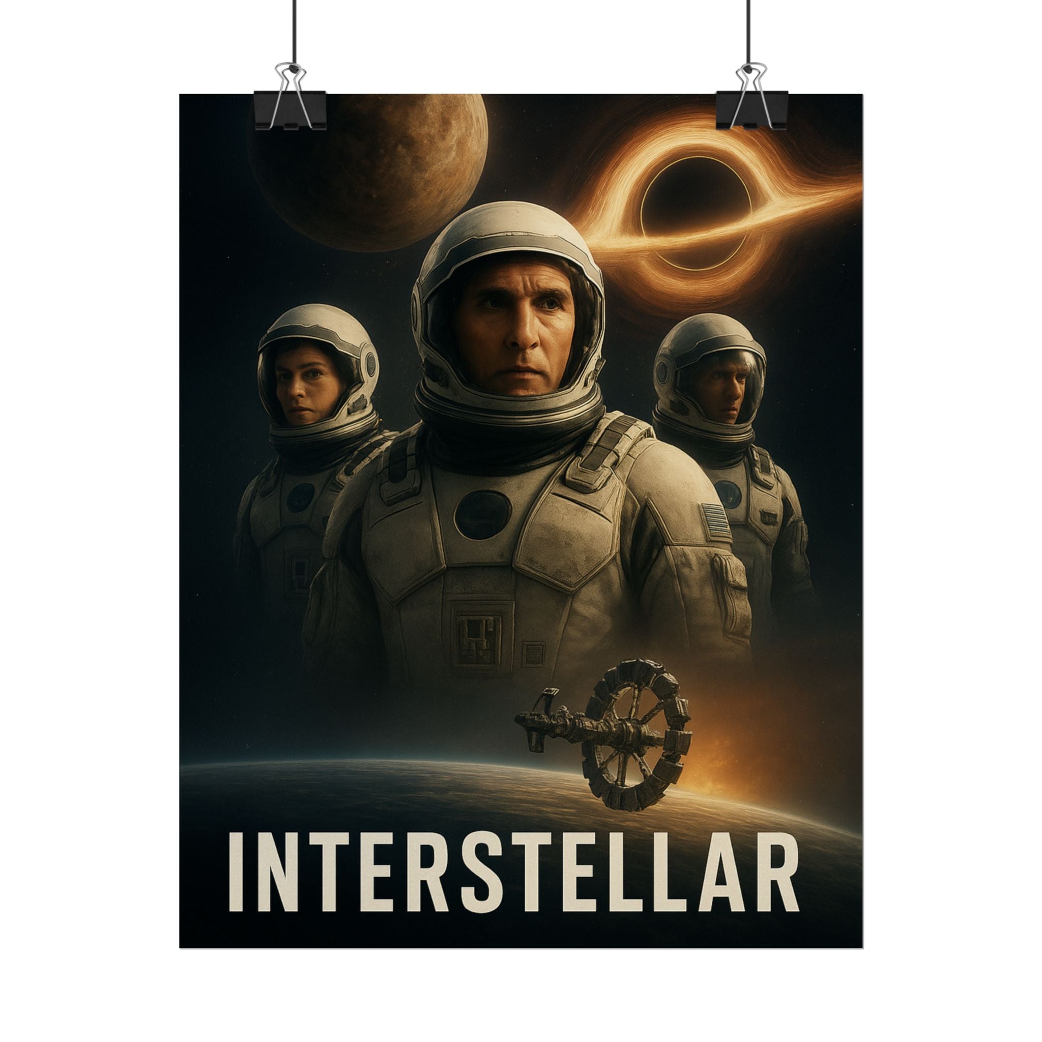 Interstellar Movie Poster — Rolled Sci‑Fi Poster