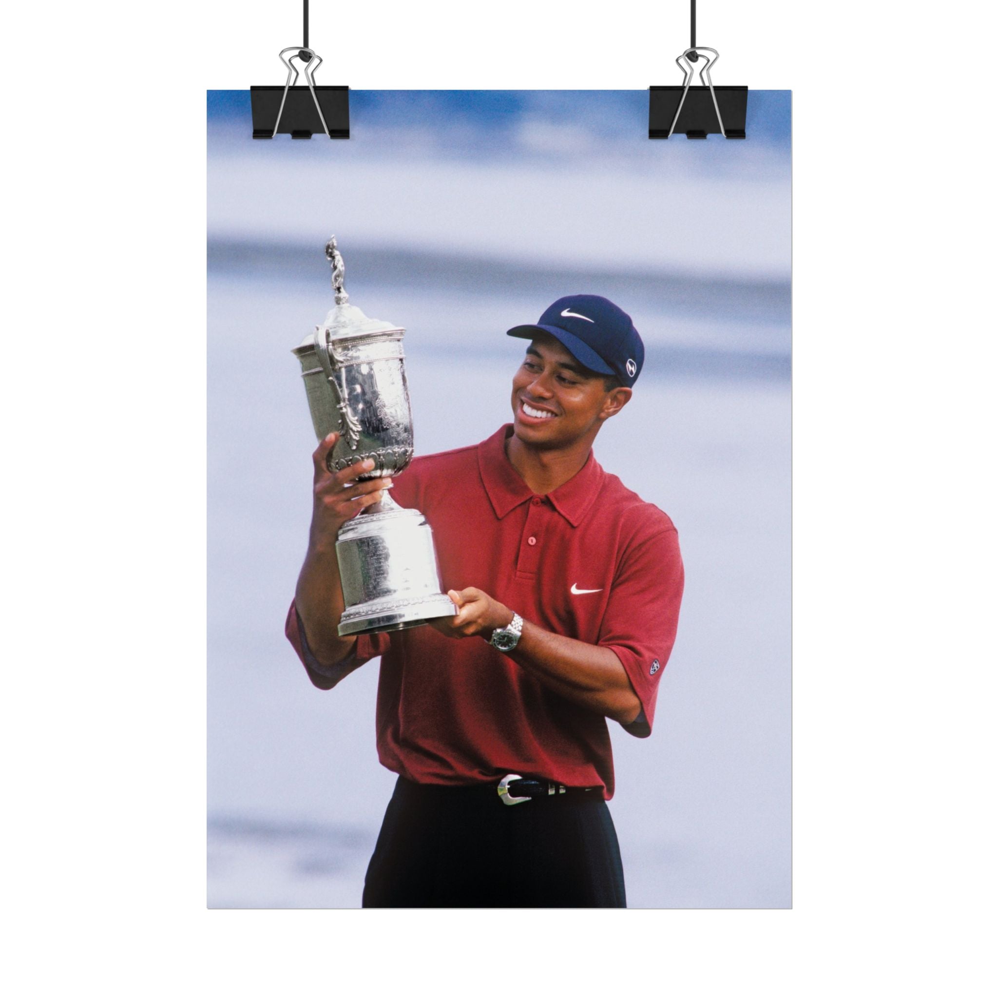 Tiger Woods - Golf Champion Trophy Poster — Rolled Sports Poster