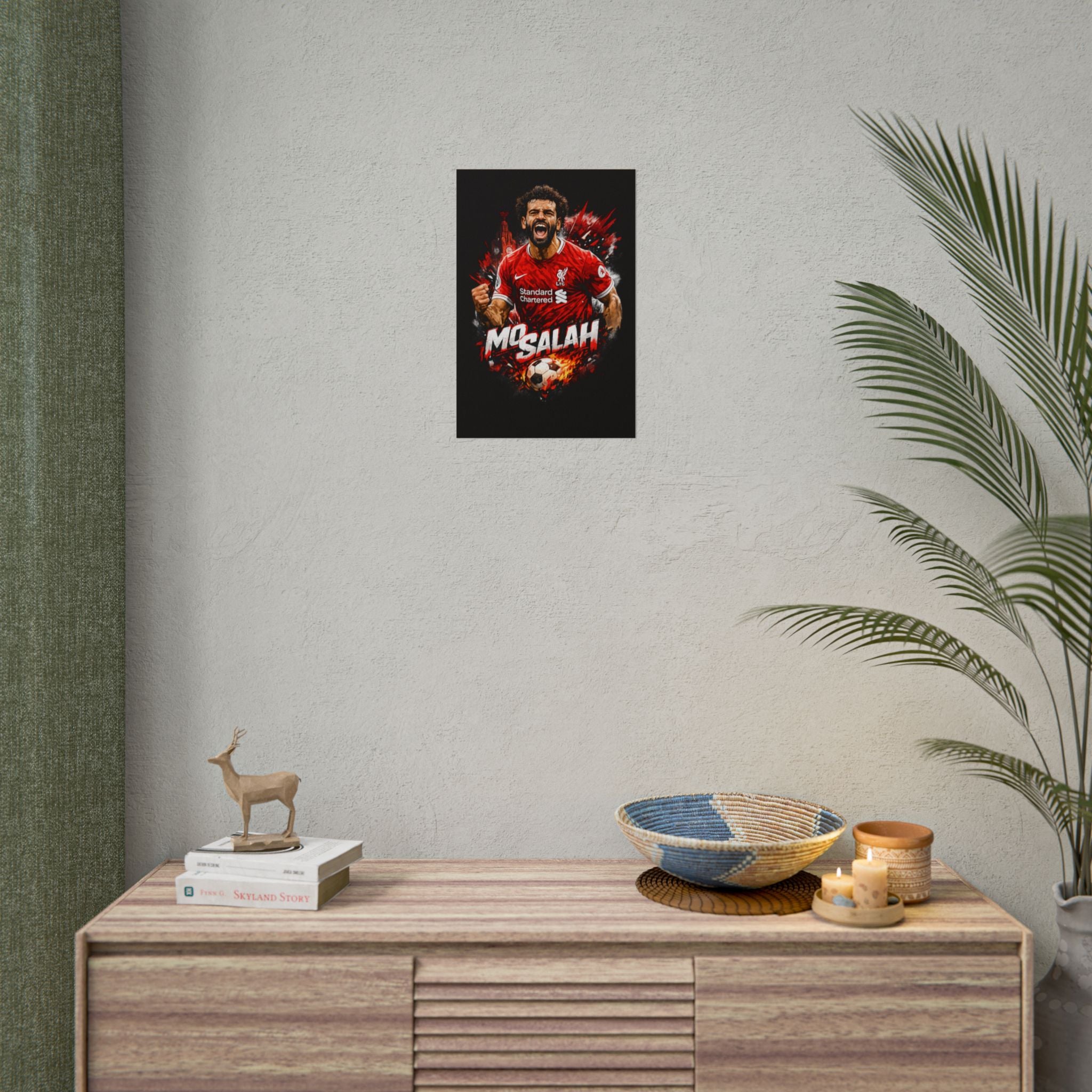 Mohamed Salah Football Poster — Rolled Soccer Wall Art