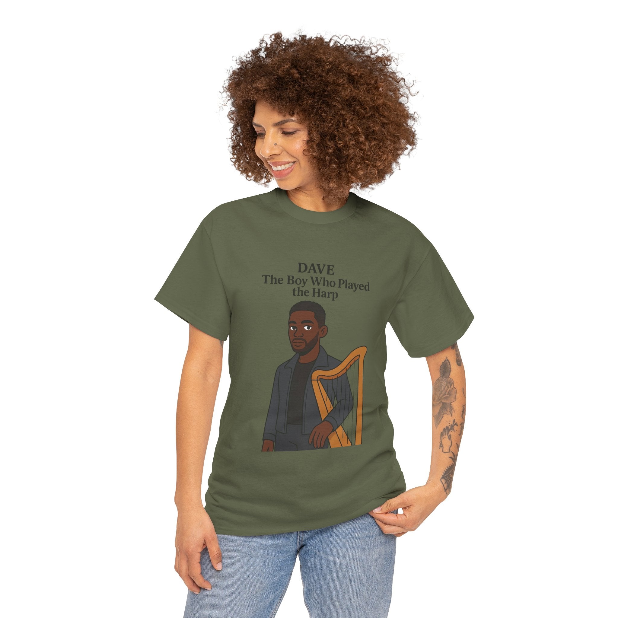 Dave T-Shirt — "The Boy Who Played the Harp" Graphic Tee