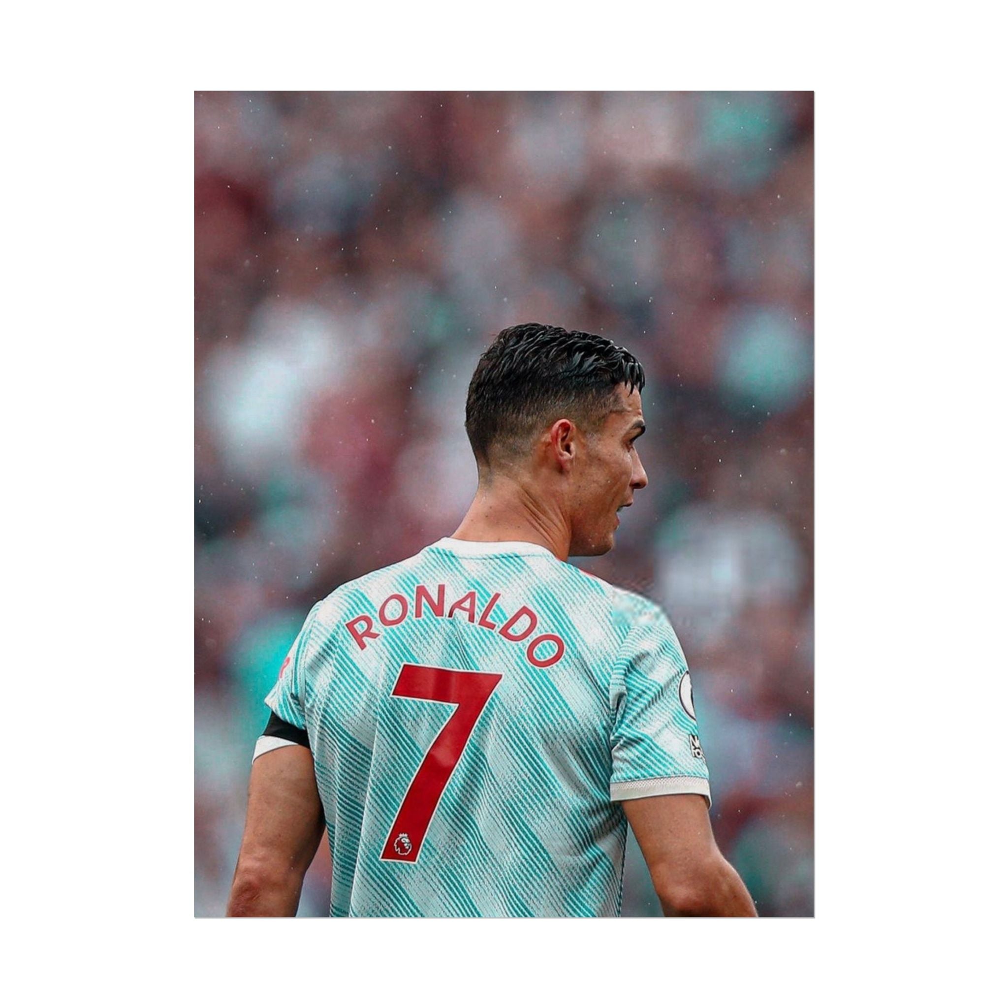 Cristiano Ronaldo Soccer Star Jersey Poster - Number 7 Back View Rolled Print