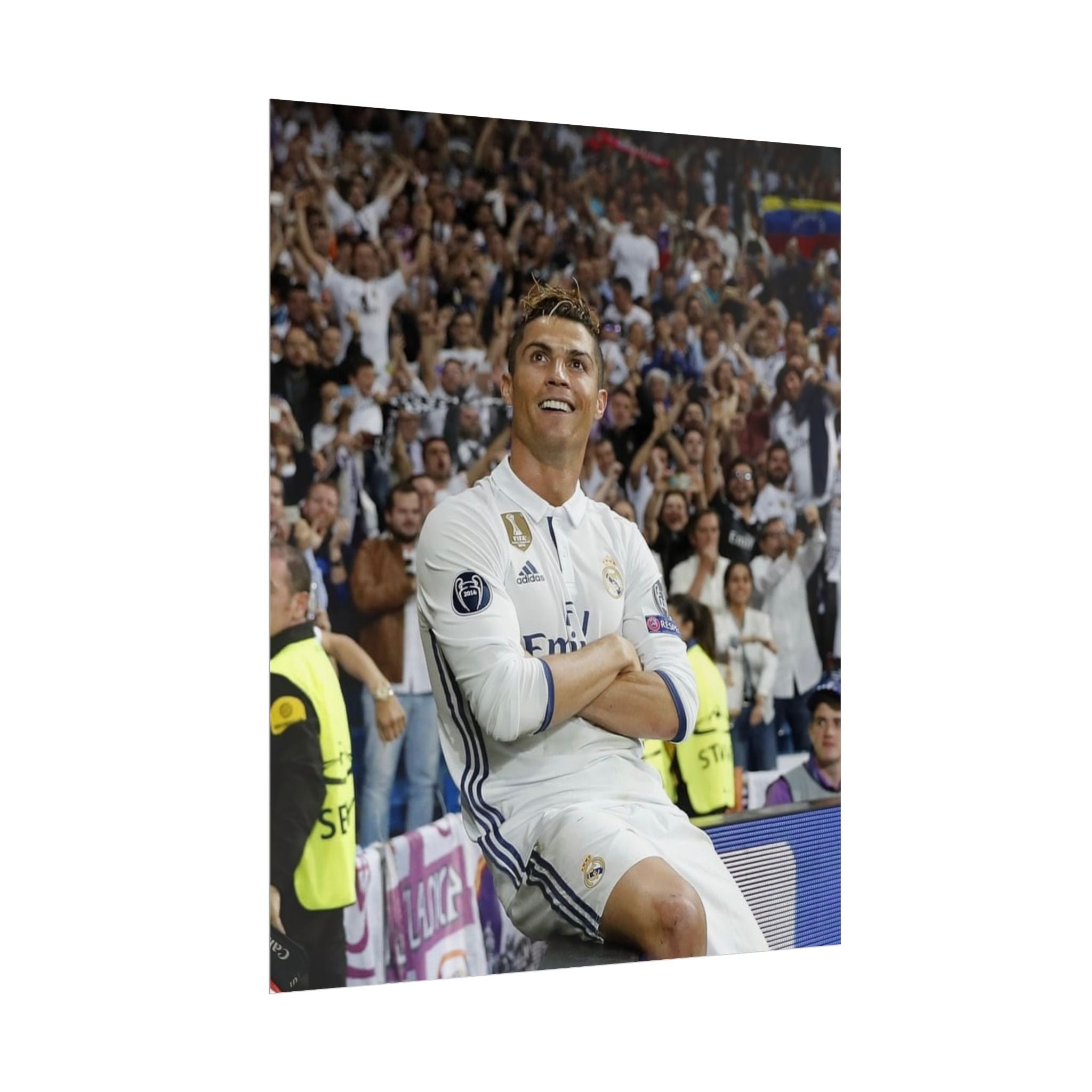 Cristiano Ronaldo Celebratory Rolled Poster — Real Madrid Football Wall Art