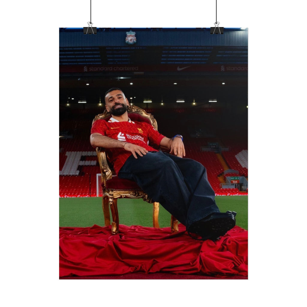 Mo Salah Poster — Liverpool Legend Throne Rolled Poster