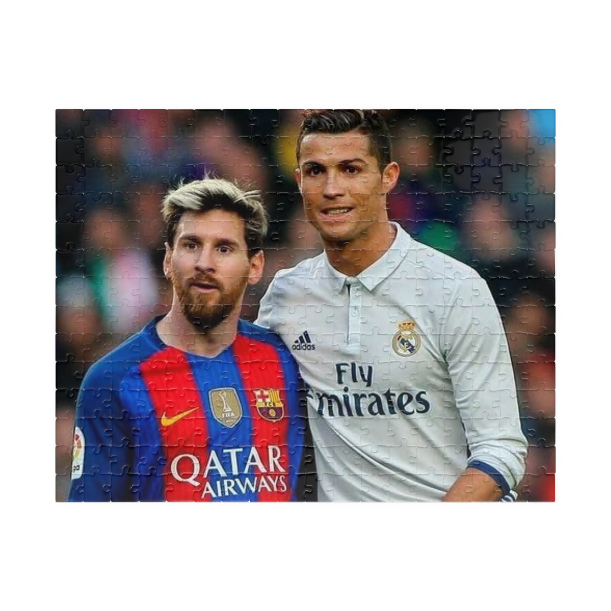 Lionel Messi & Ronaldo Soccer Legends Photo Puzzle — 520/1014-Piece Football Jigsaw