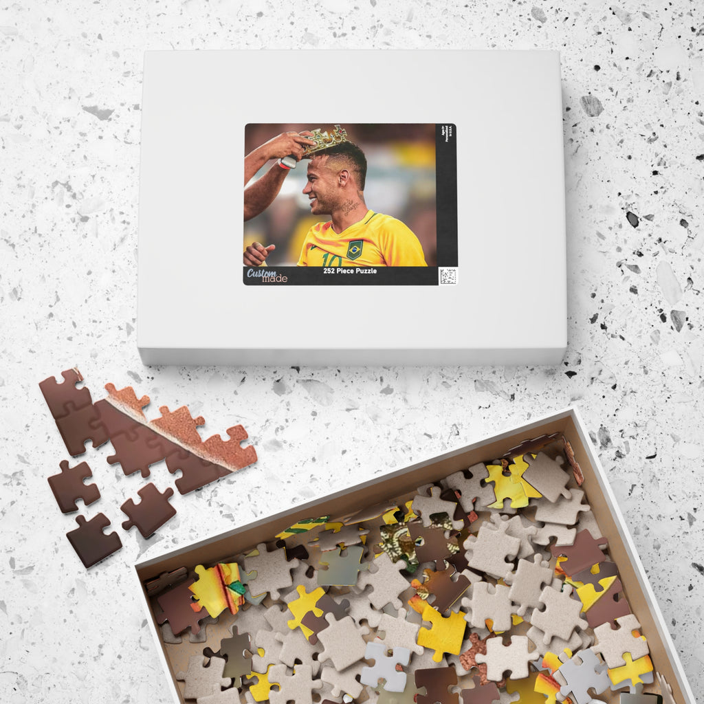Neymar Brazil Soccer Champion Photo Puzzle — Custom 110/252/520/1014‑Piece Jigsaw