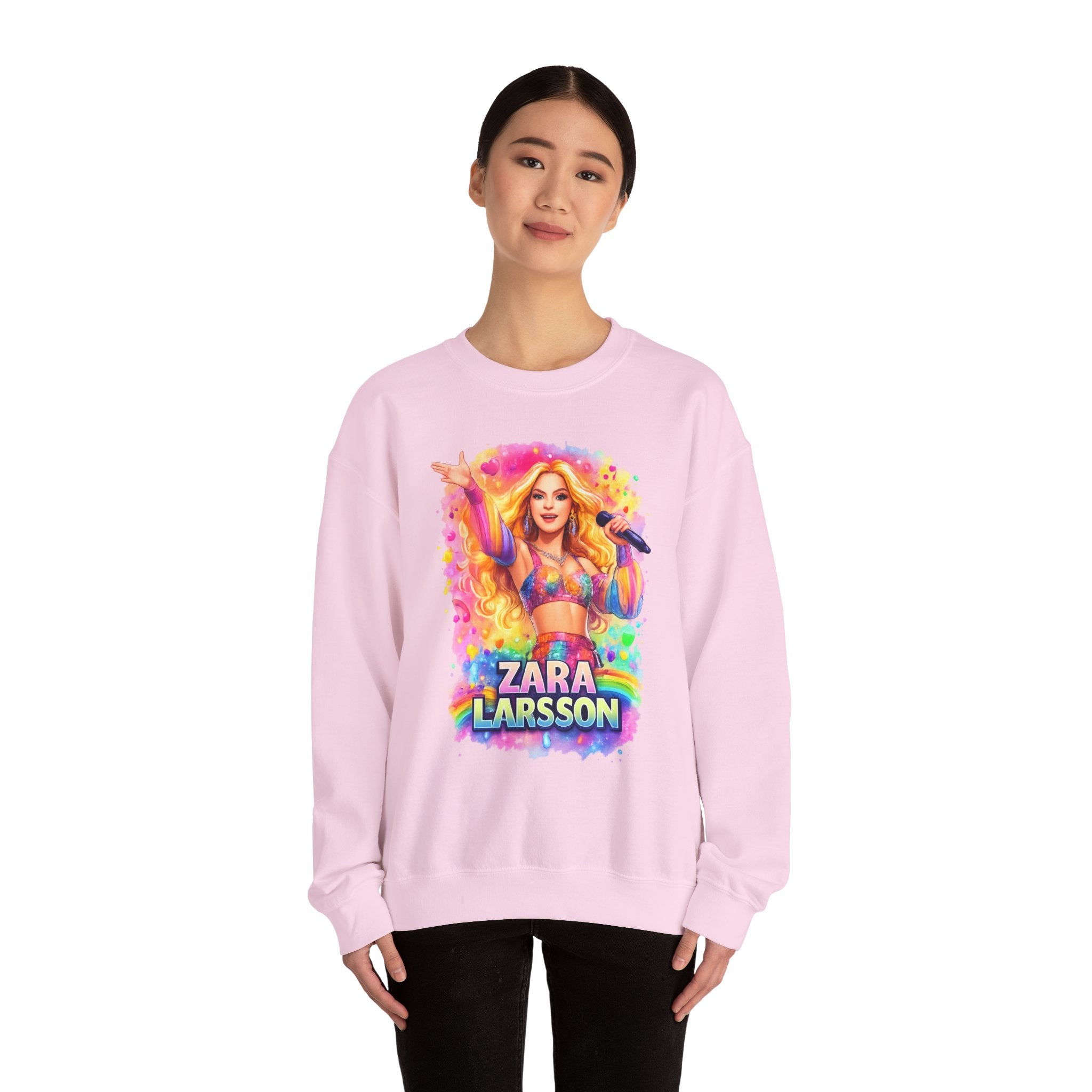 Zara Larsson Graphic Sweatshirt - Colorful Pop Star Crewneck