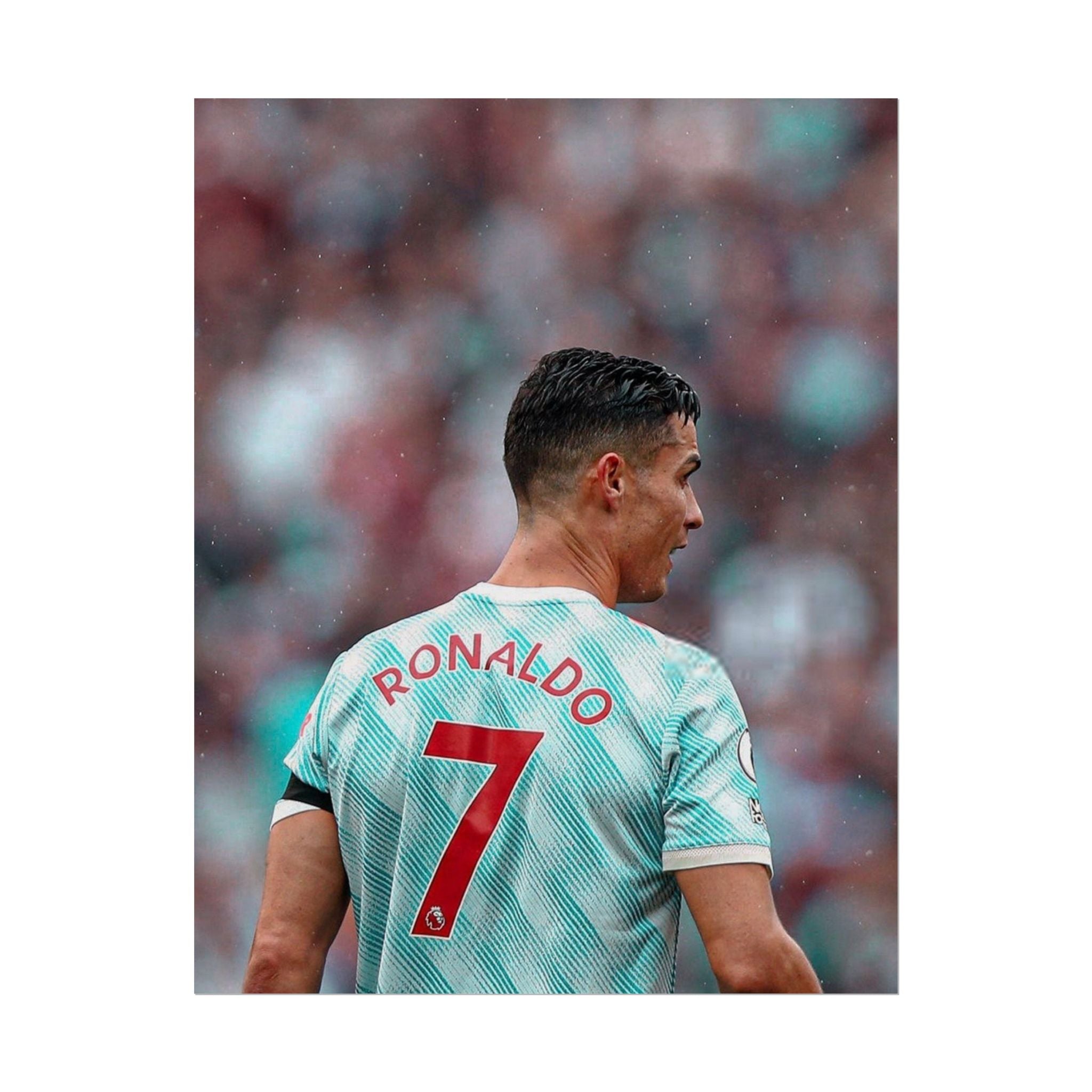 Cristiano Ronaldo Soccer Star Jersey Poster - Number 7 Back View Rolled Print