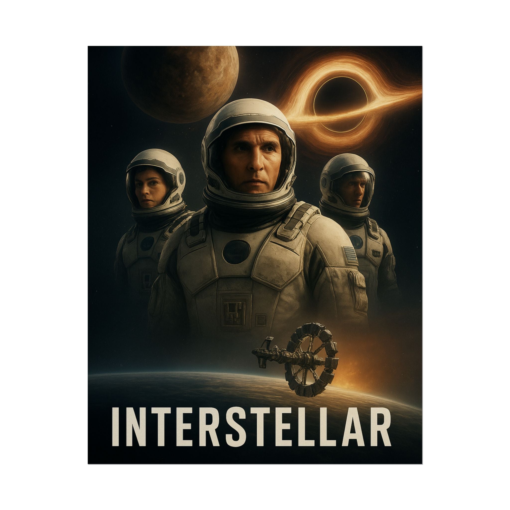 Interstellar Movie Poster — Rolled Sci‑Fi Poster