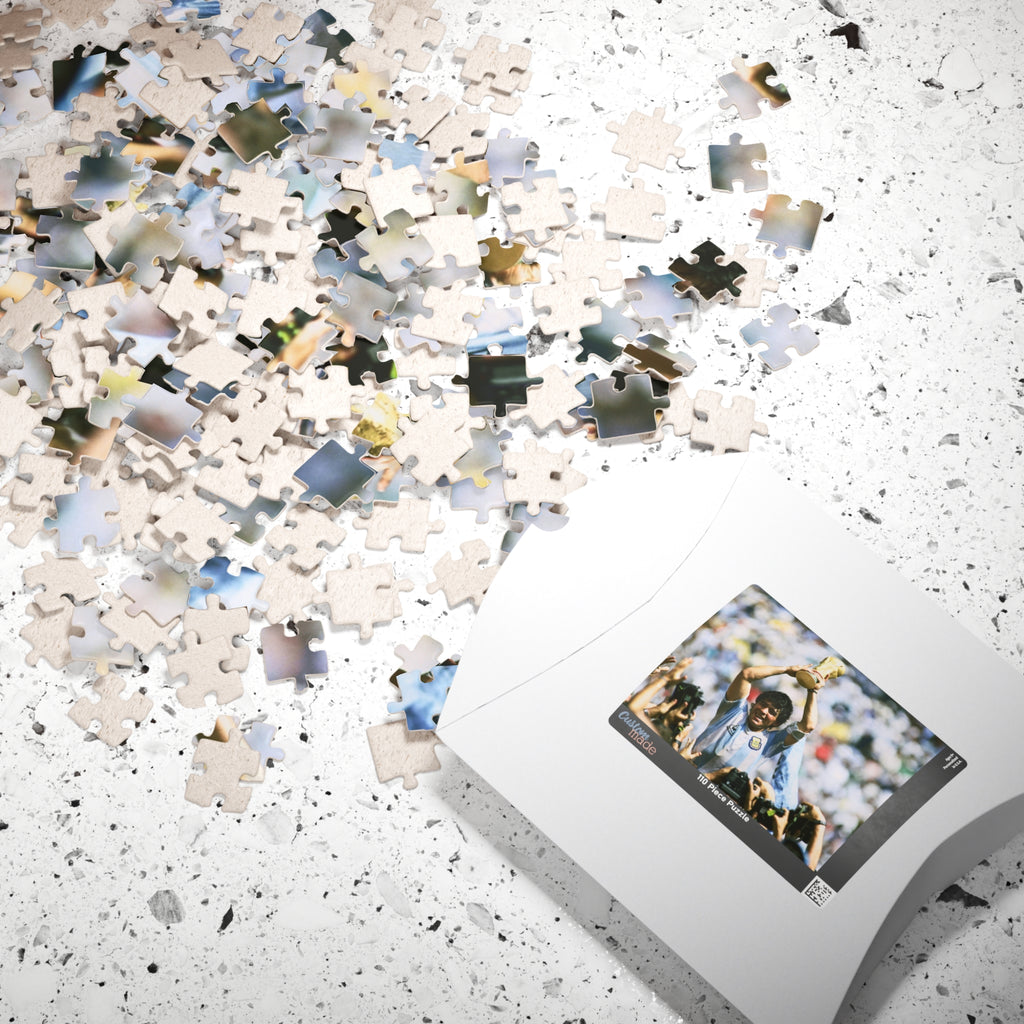 Diego Maradona World Cup Victory Photo Puzzle – Soccer Champion Trophy Jigsaw