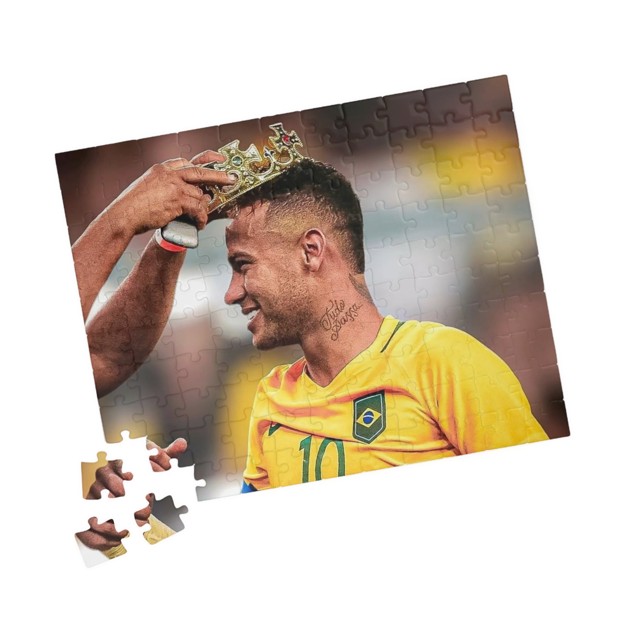 Neymar Brazil Soccer Champion Photo Puzzle — Custom 110/252/520/1014‑Piece Jigsaw