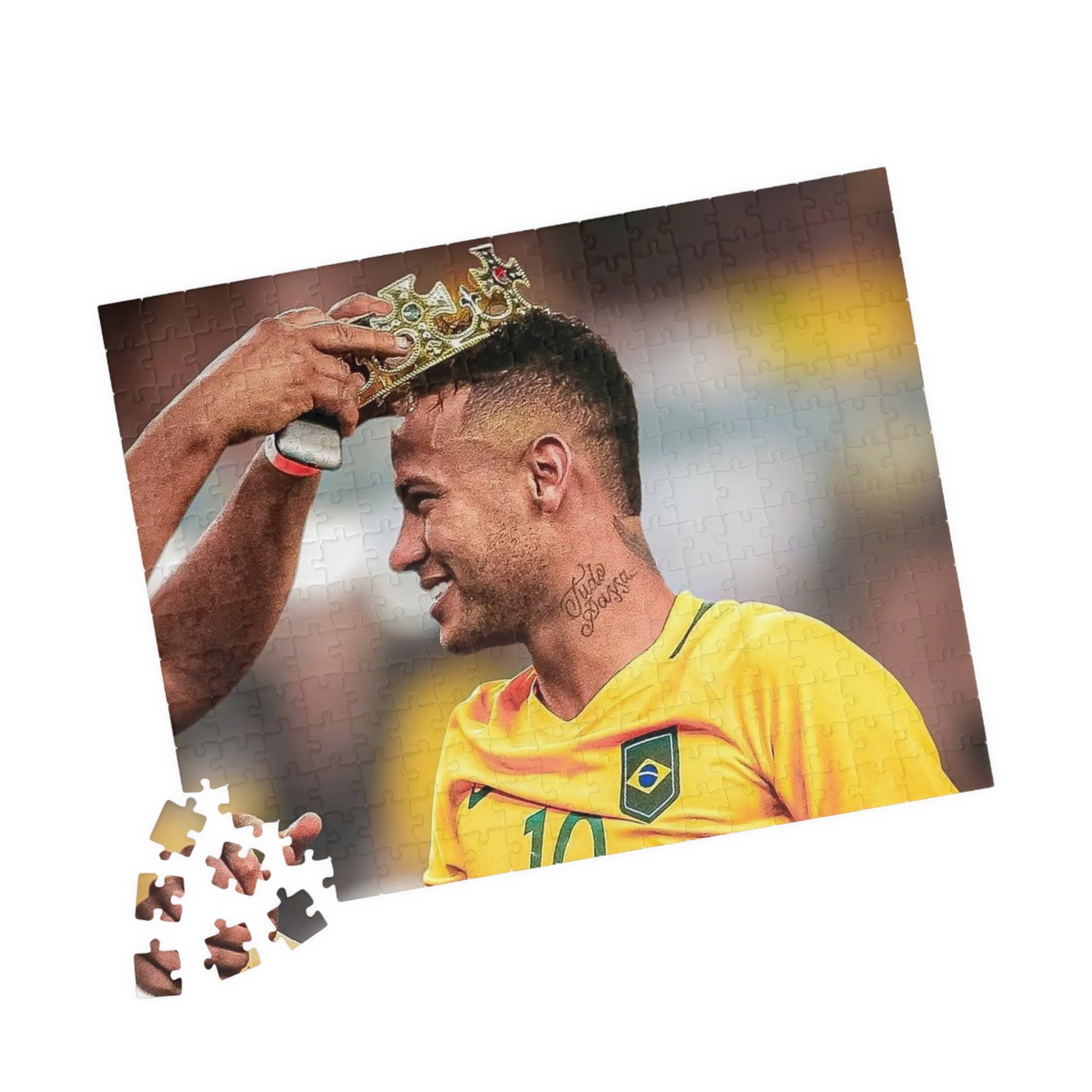 Neymar Brazil Soccer Champion Photo Puzzle — Custom 110/252/520/1014‑Piece Jigsaw
