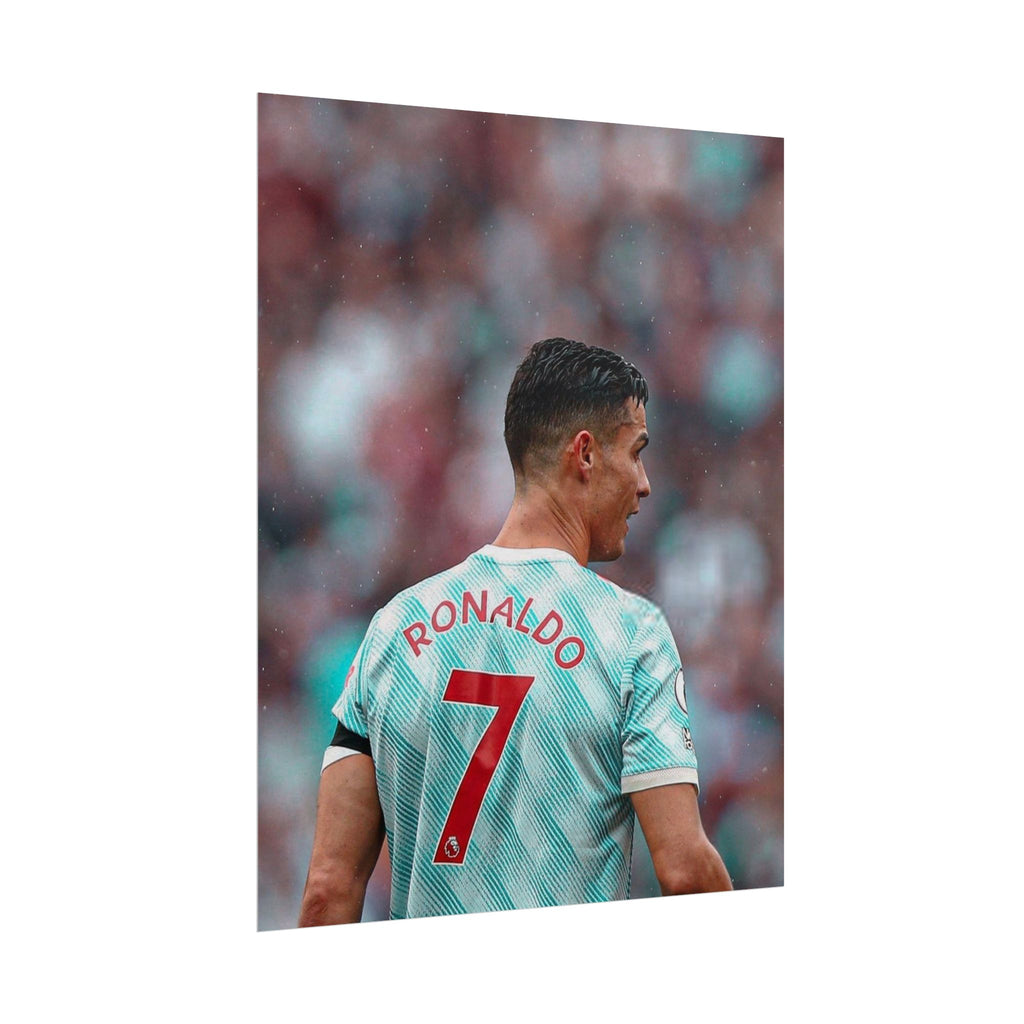 Cristiano Ronaldo Soccer Star Jersey Poster - Number 7 Back View Rolled Print