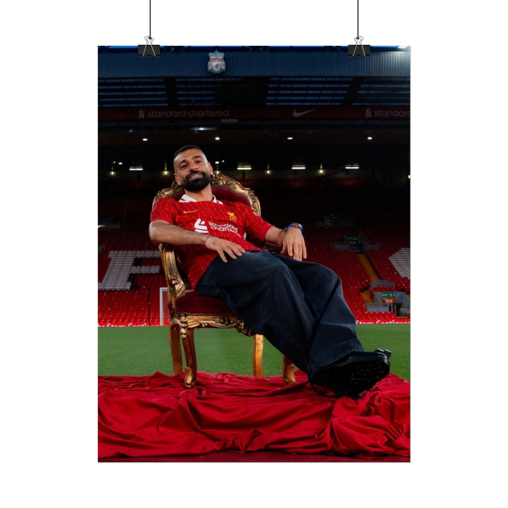 Mo Salah Poster — Liverpool Legend Throne Rolled Poster