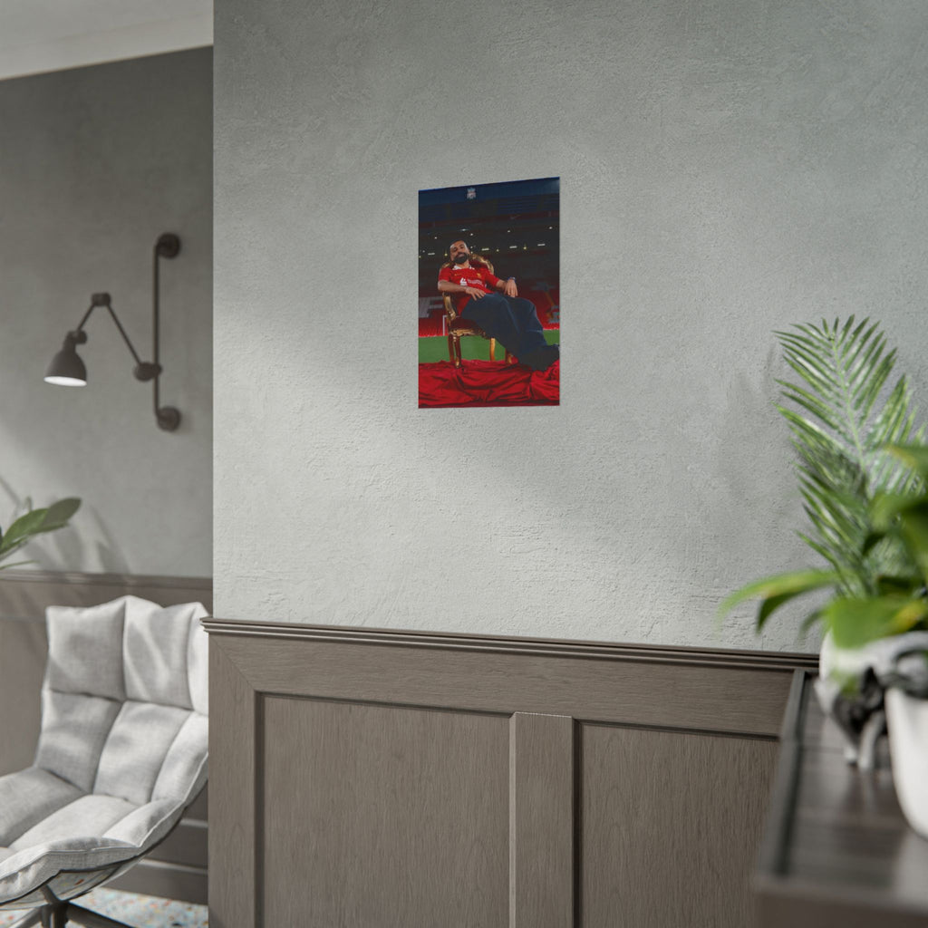 Mo Salah Poster — Liverpool Legend Throne Rolled Poster