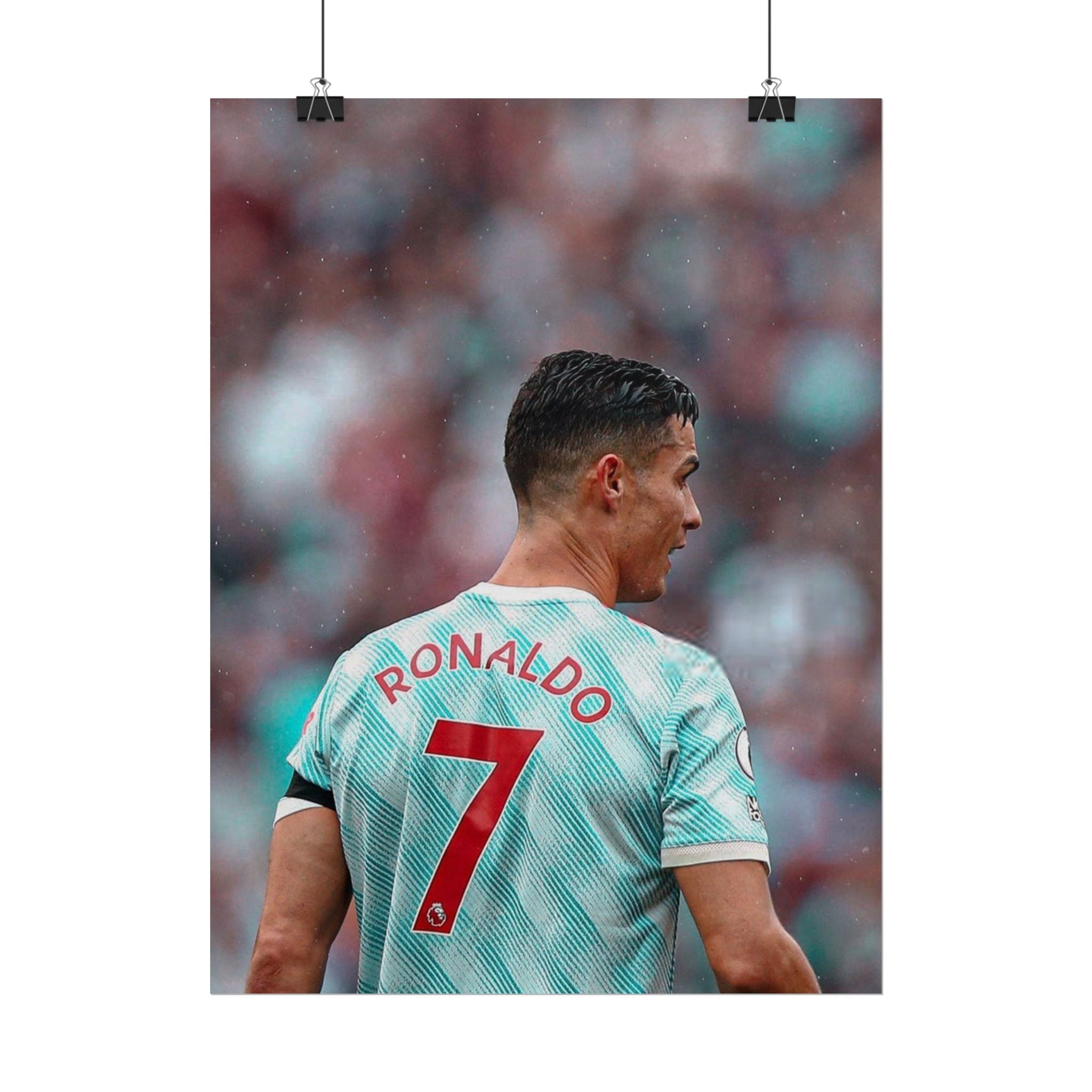 Cristiano Ronaldo Soccer Star Jersey Poster - Number 7 Back View Rolled Print