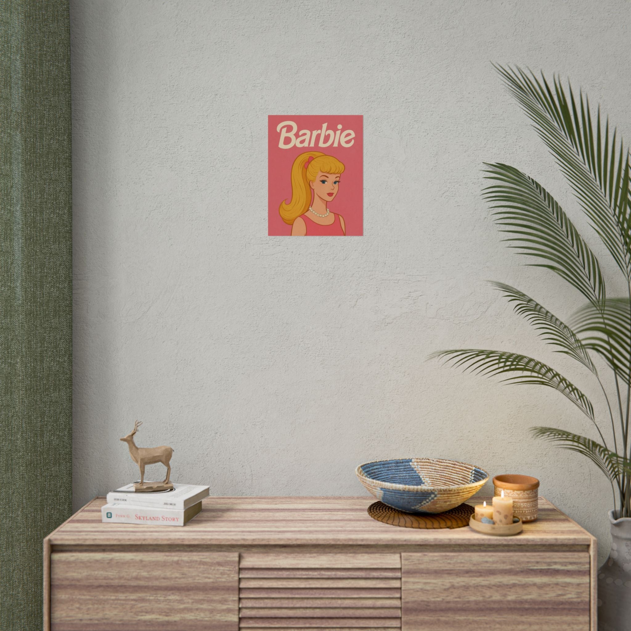 Vintage Pink Barbie Poster - Rolled Art Print