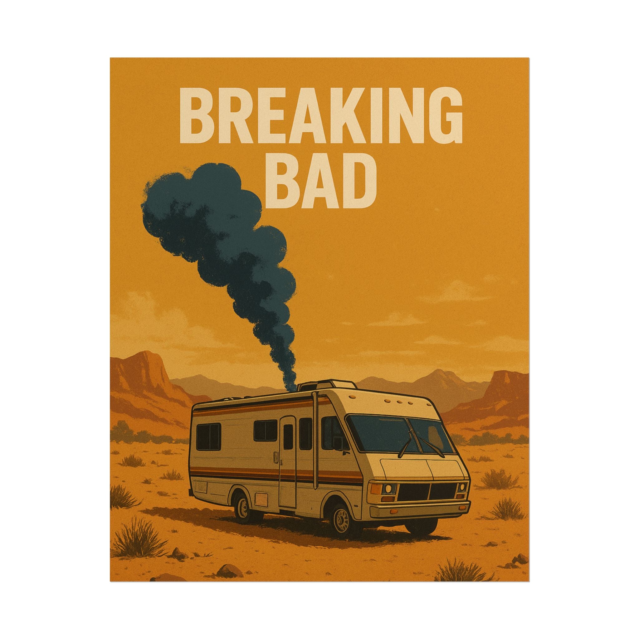 Breaking Bad RV Poster — Desert Camper Art Print (Rolled Poster)