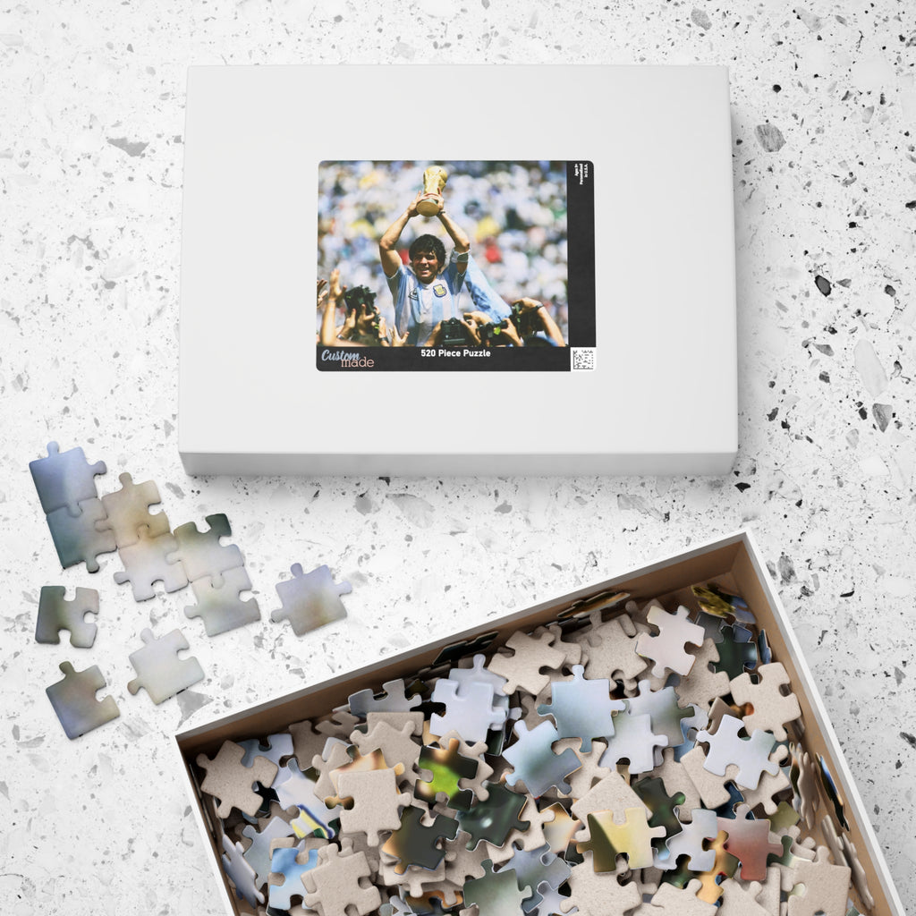 Diego Maradona World Cup Victory Photo Puzzle – Soccer Champion Trophy Jigsaw