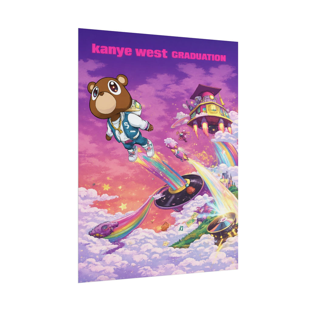 Kanye Graduation Album Art Poster - Colorful Kanye Graduation Print