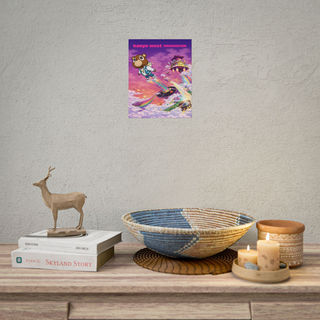 Kanye Graduation Album Art Poster - Colorful Kanye Graduation Print