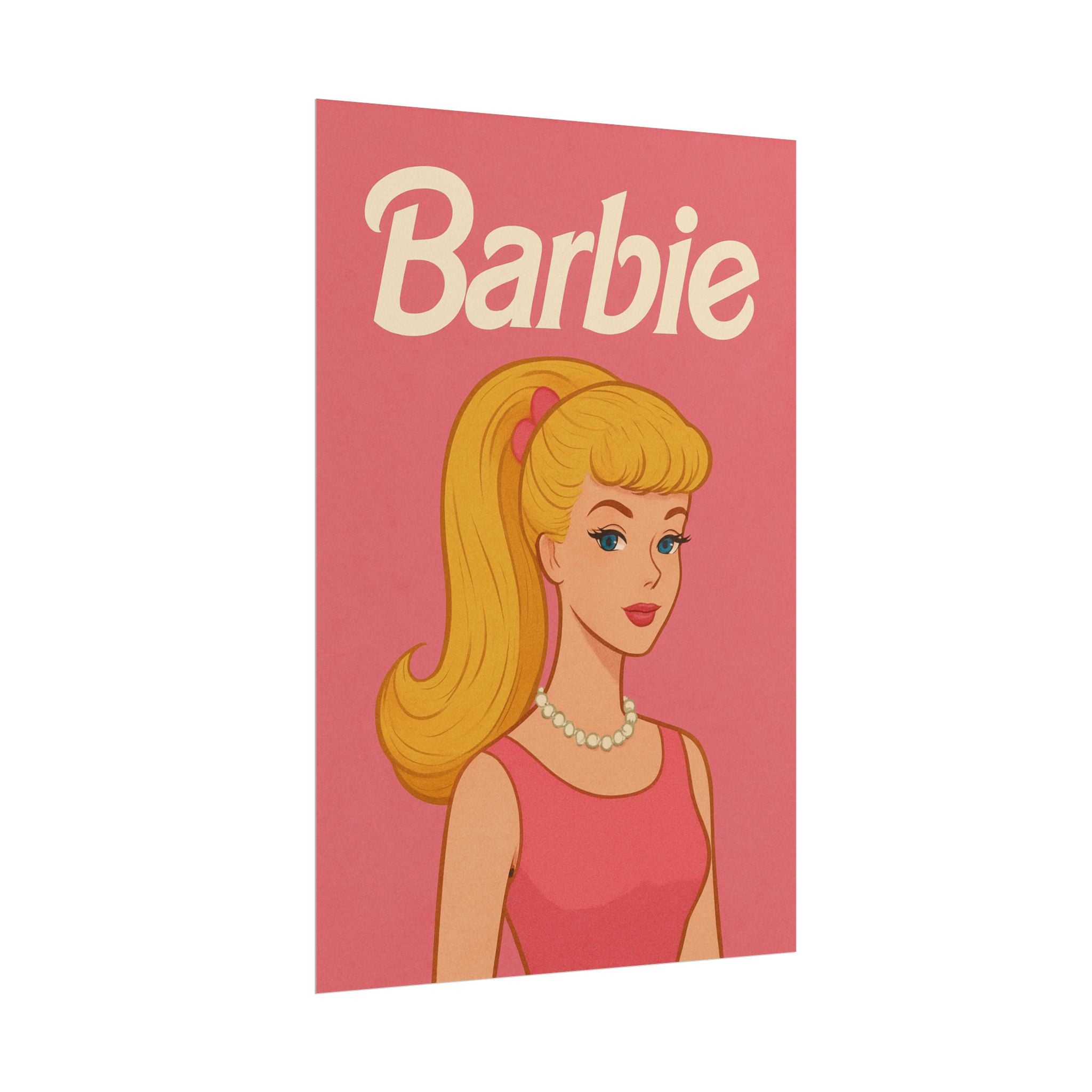 Vintage Pink Barbie Poster - Rolled Art Print