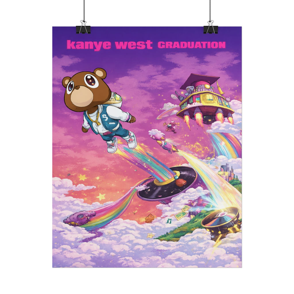 Kanye Graduation Album Art Poster - Colorful Kanye Graduation Print