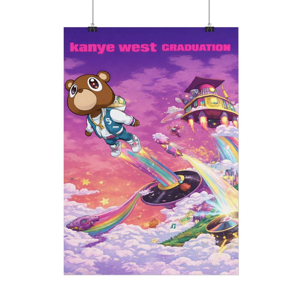 Kanye Graduation Album Art Poster - Colorful Kanye Graduation Print